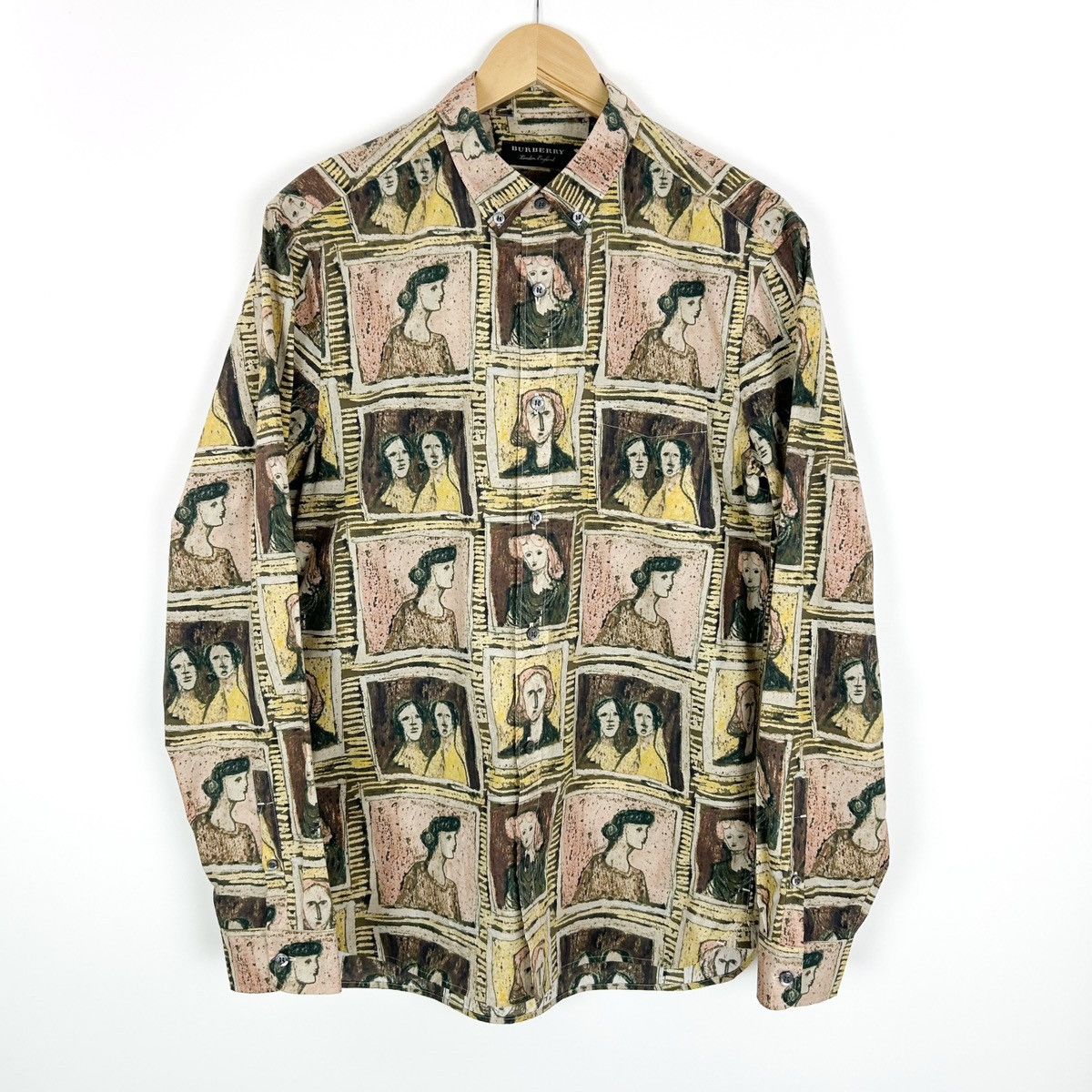 Burberry Burberry Framed Heads Multicolor Print Button Down Shirt Size US M / EU 48-50 / 2 - 1 Thumbnail