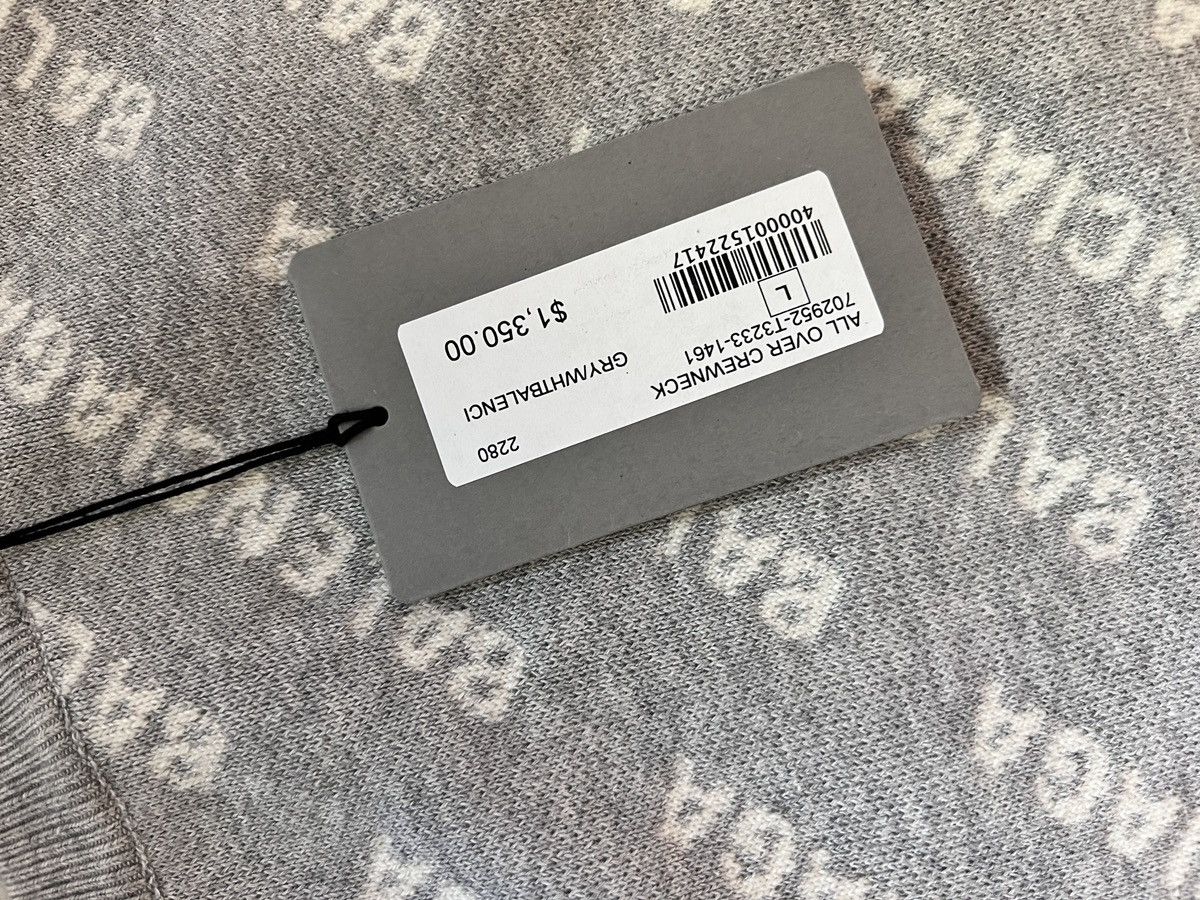 Balenciaga Balenciaga All Over Crewneck Size US L / EU 52-54 / 3 - 5 Thumbnail