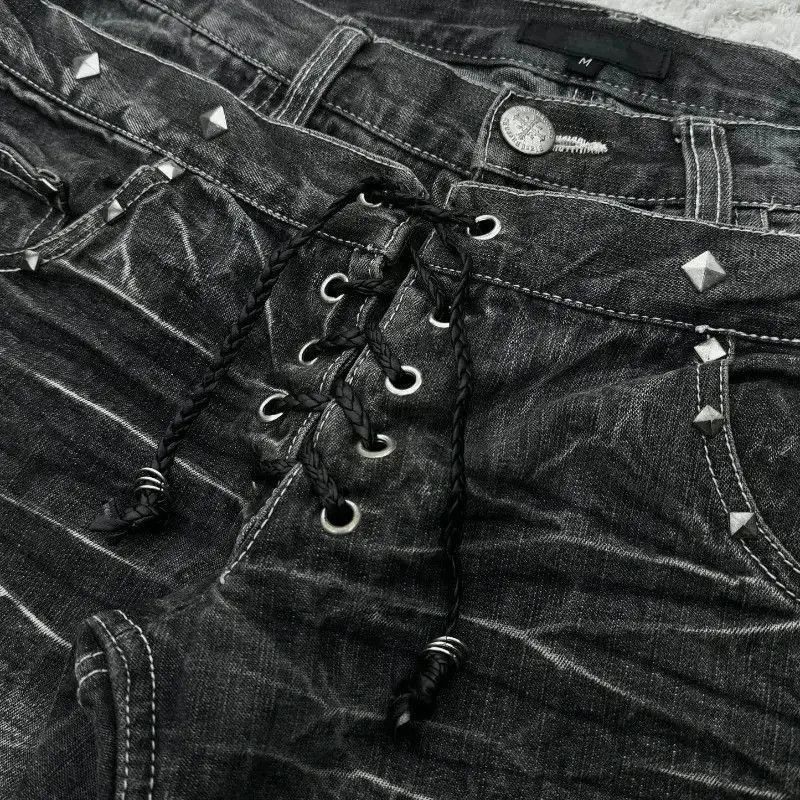 Japanese Brand Gothic Retro Micro Flared Jeans Size US 32 / EU 48 - 5 Thumbnail