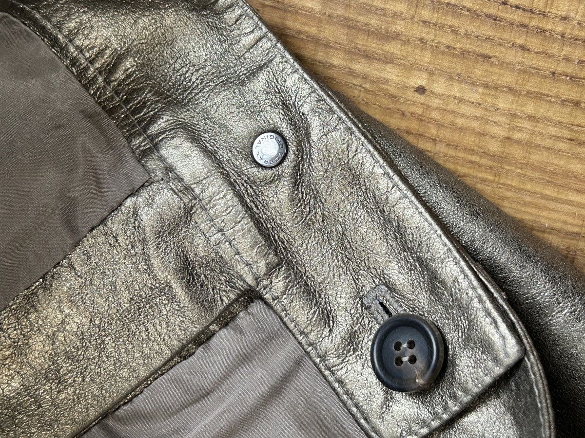 Brunello Cucinelli Brunello Cucinelli Gold Metallic Leather Trousers Pants Size 27" / US 4 / IT 40 - 8 Thumbnail