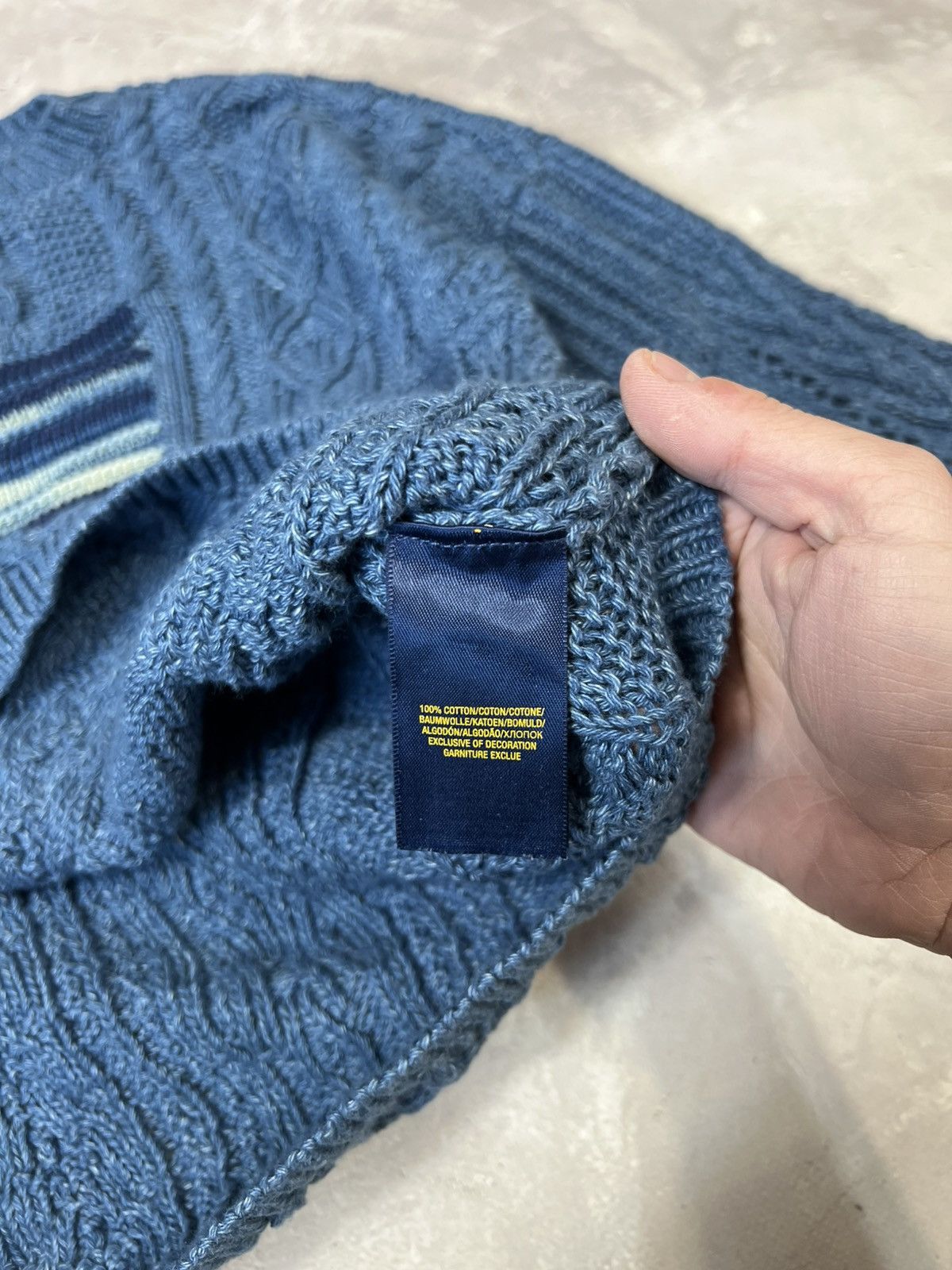Polo Ralph Lauren × Vintage Vintage Polo Ralph Lauren USA Flag Cropped Sweater Size S / US 4 / IT 40 - 7 Thumbnail