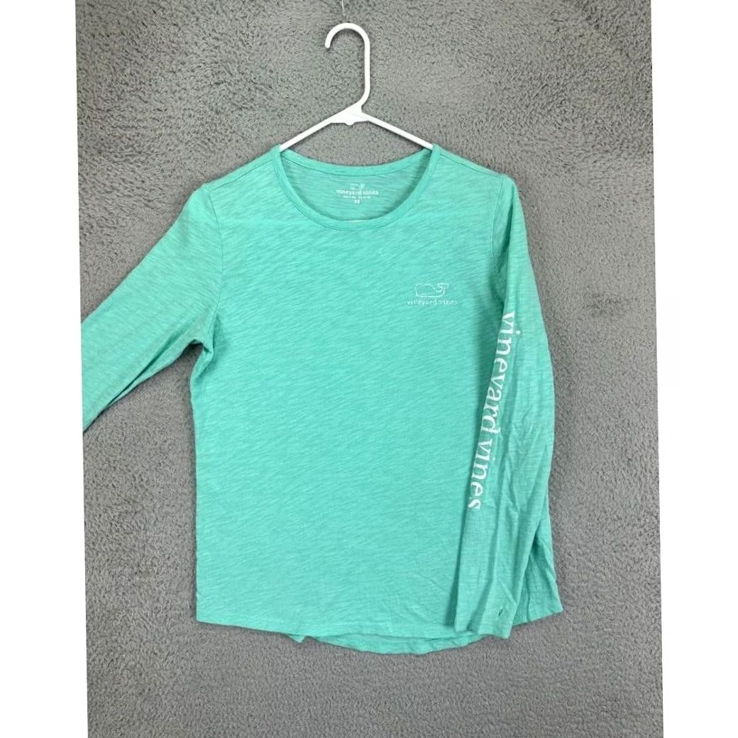 Vineyard Vines Vineyard Vines Shirt Womens XS Whale Long Sleeve Tee Cotton Ladies Green Logo 50 Chest 28 Length Vintage No Womens XS Size XS / US 0-2 / IT 36-38 - 6 Thumbnail