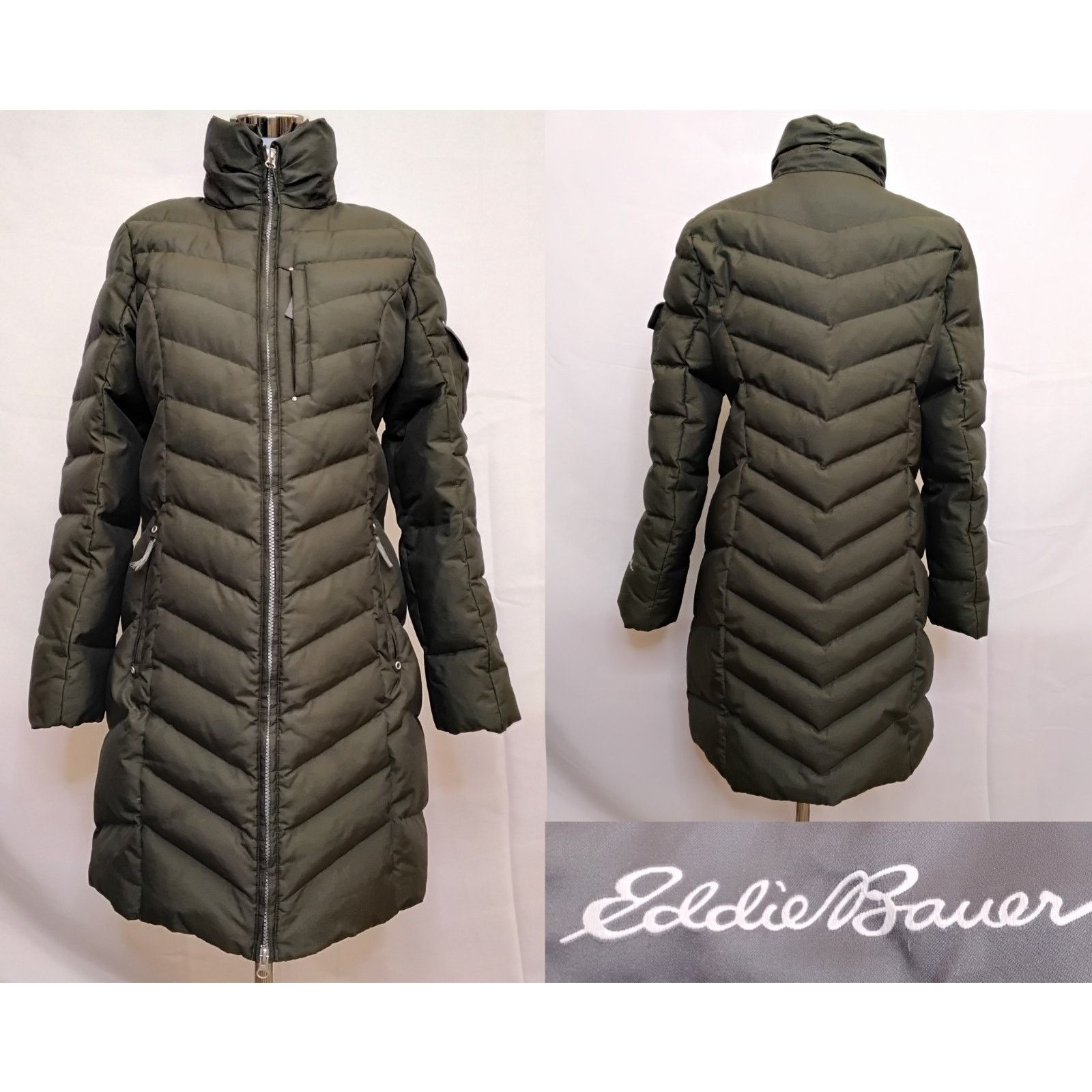 Eddie Bauer Eddie Bauer Down Stadium Parka Women's Small Green Size S / US 4 / IT 40 - 1 Thumbnail