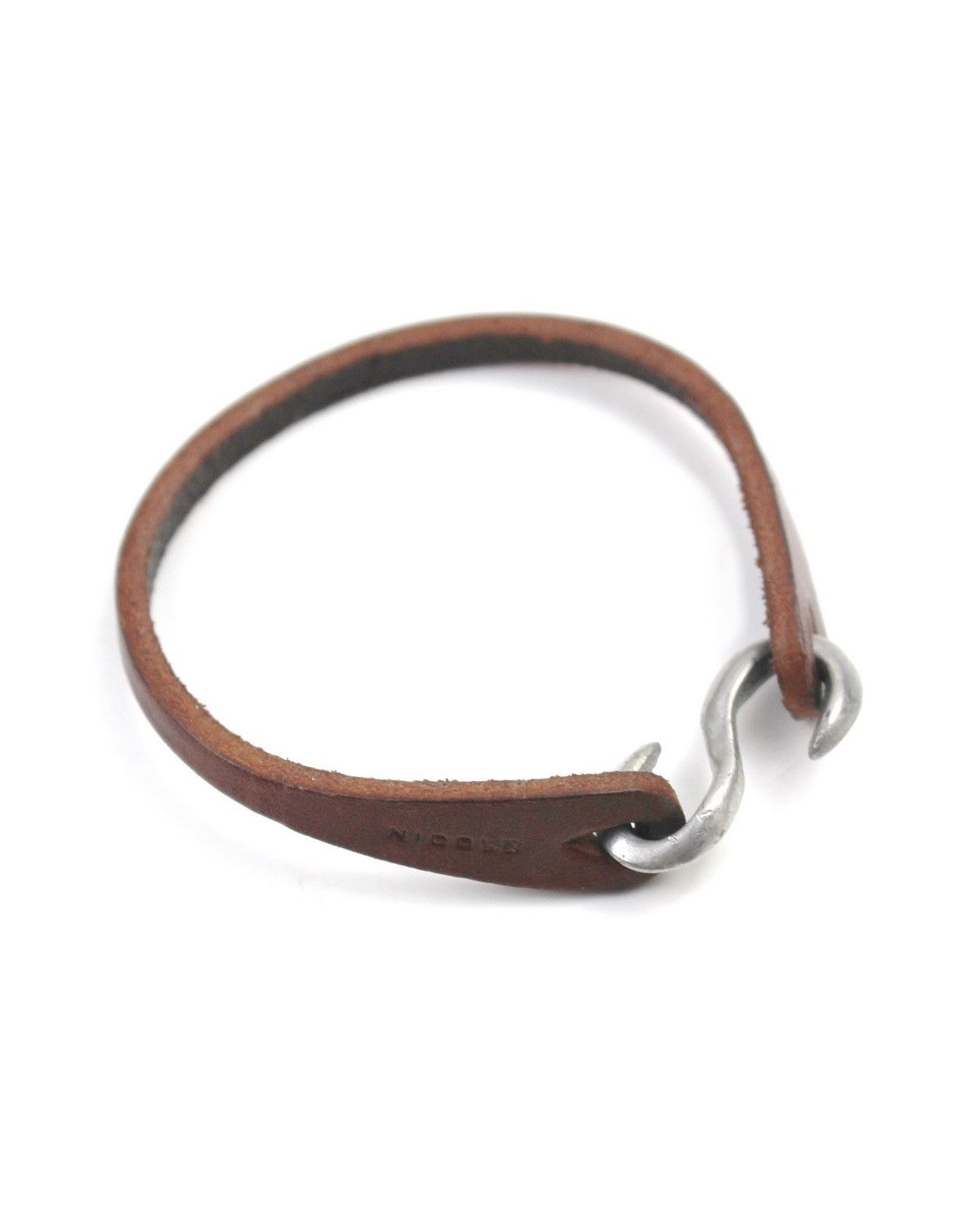 Nicole Club 2000S NICOLE CLUB FOR MEN LEATHER HOOK BRACELET Size ONE SIZE - 1 Thumbnail