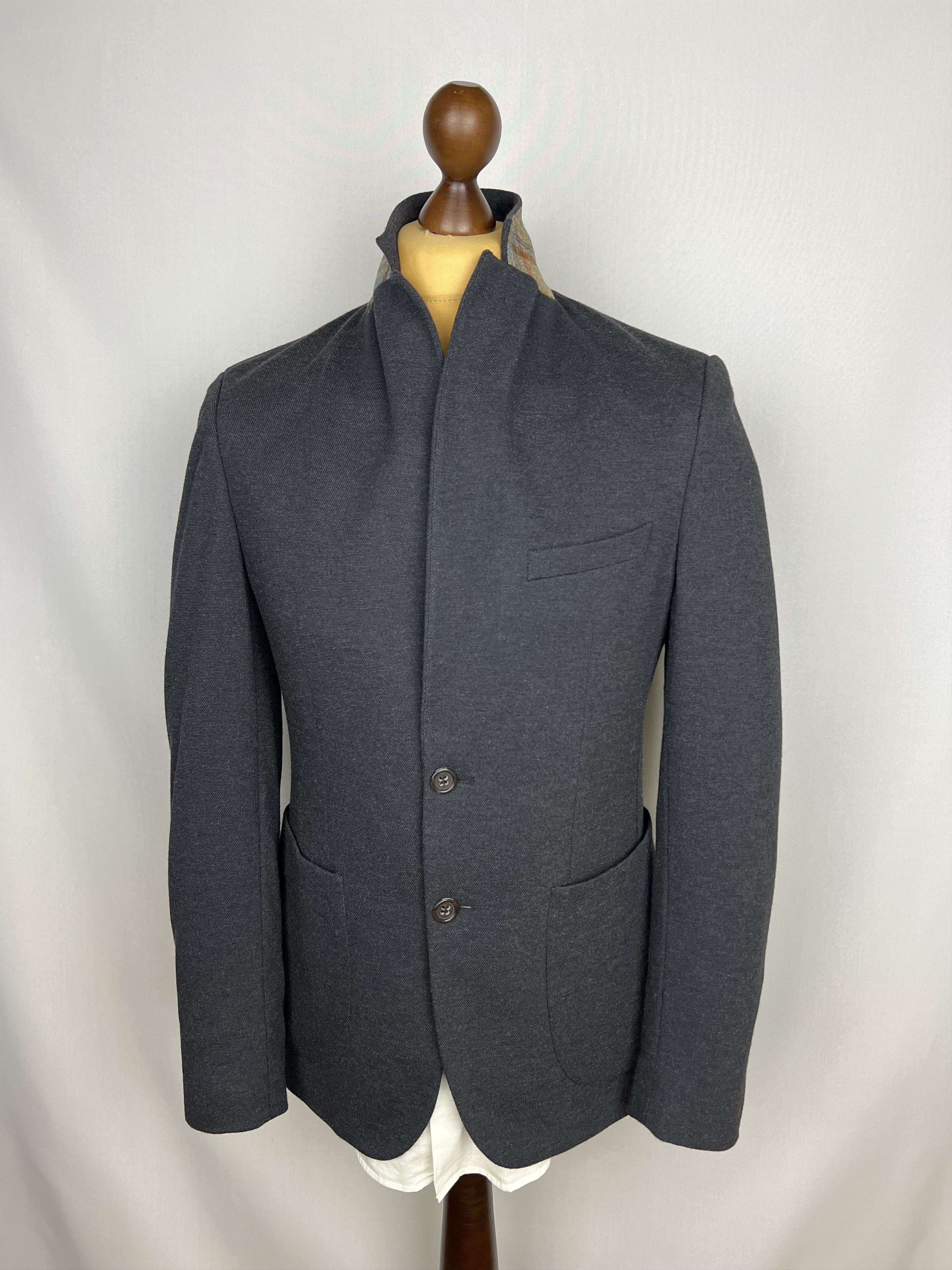 Bogner Modern Solid Wool-Blend Patch Pockets Sport Coat Size 36R - 2 Thumbnail