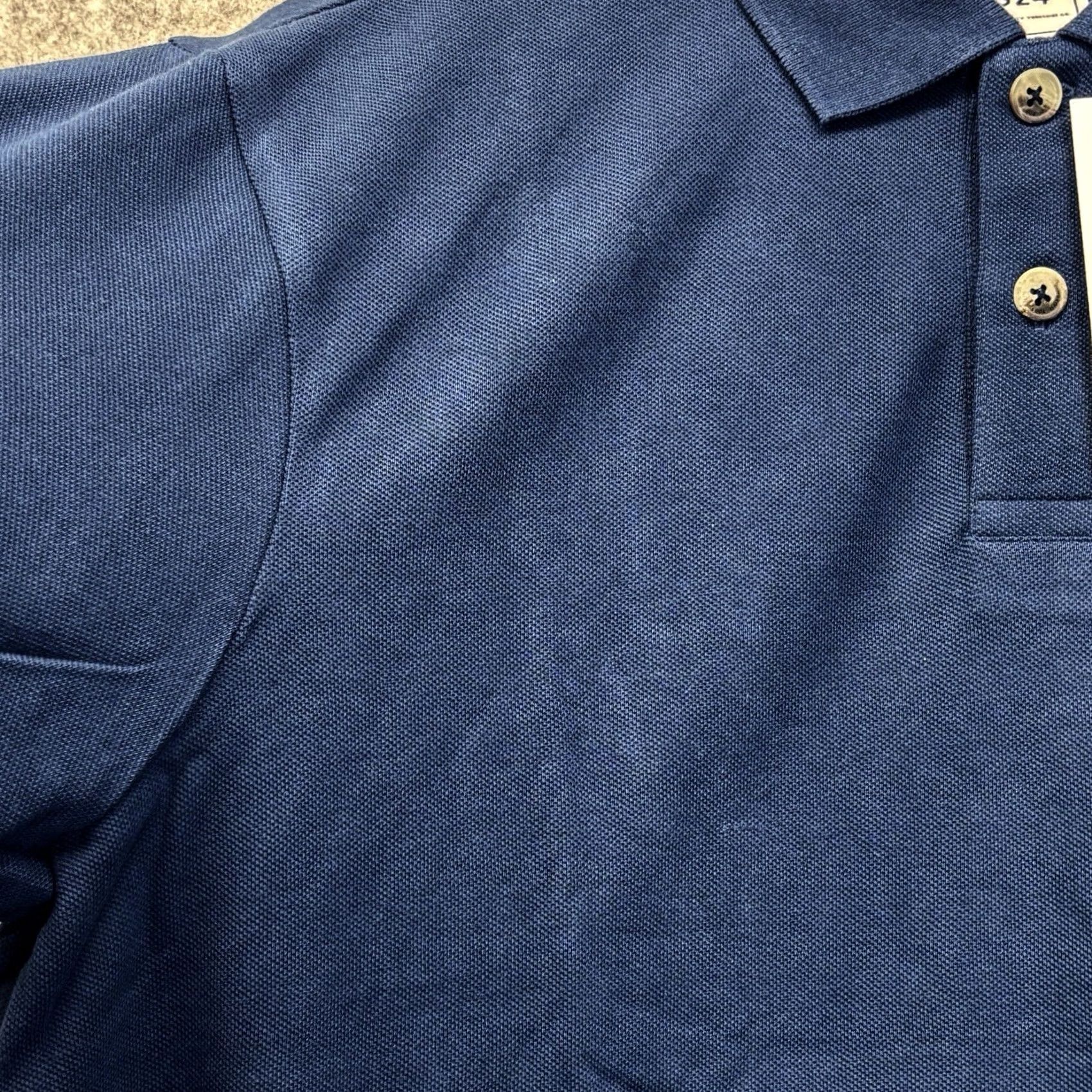Vintage TOG24 Percy Polo Shirt Denim Blue Mens L Polo Short Sleeve Collared Pullover Casual Travel Cotton Denim Size US L / EU 52-54 / 3 - 4 Thumbnail