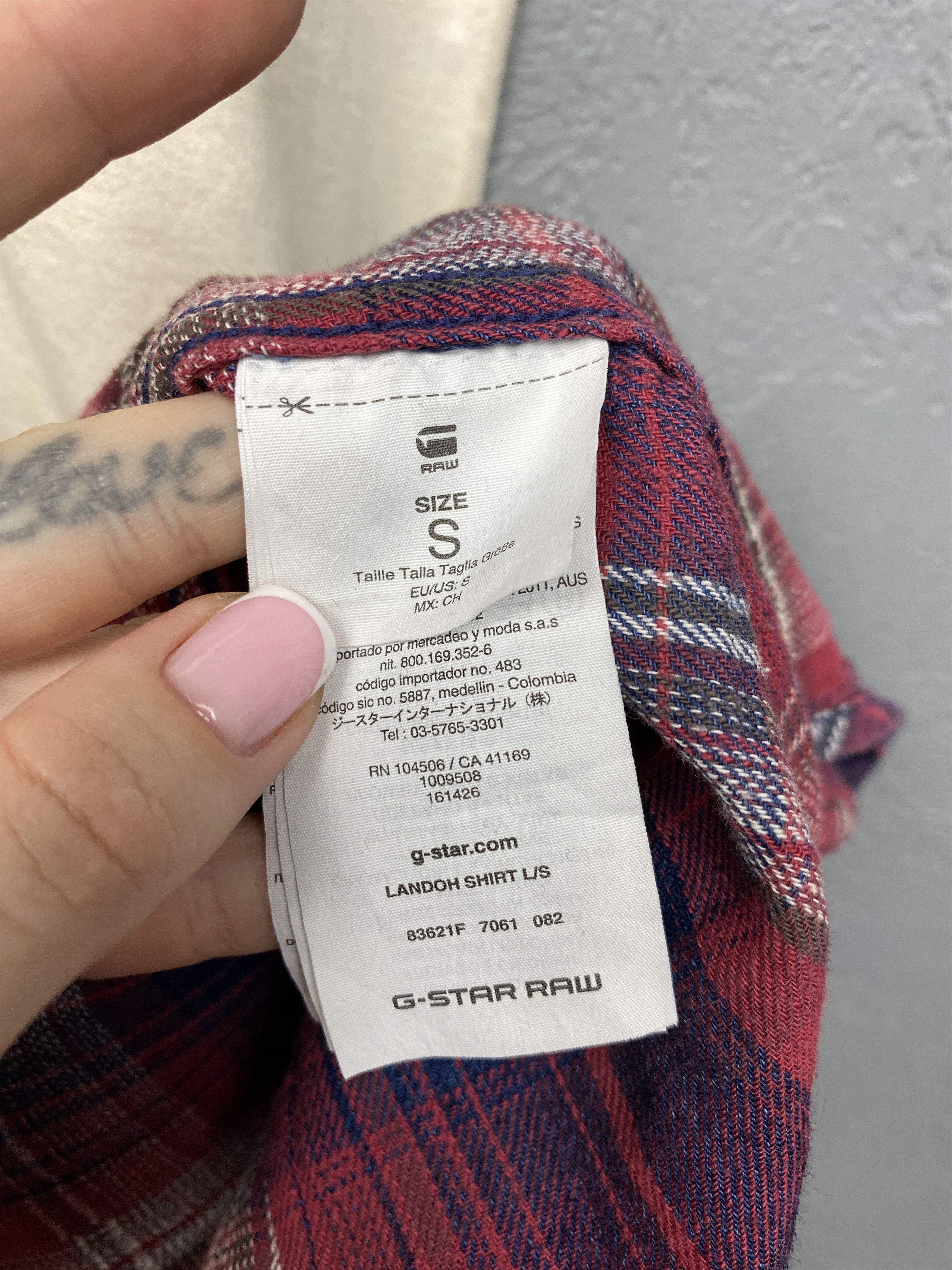 G-Star G Star Raw Vintage Mens Flannel Plaid Shirt Size US S / EU 44-46 / 1 - 5 Thumbnail
