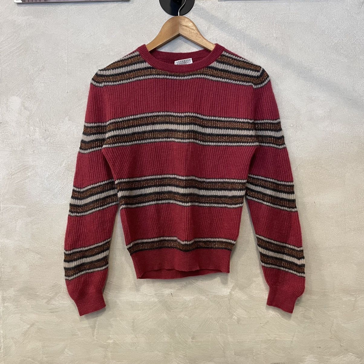 Brunello Cucinelli Brunello Cucinelli Mohair Stripe Knit Sweater Size XS / US 0-2 / IT 36-38 - 1 Thumbnail