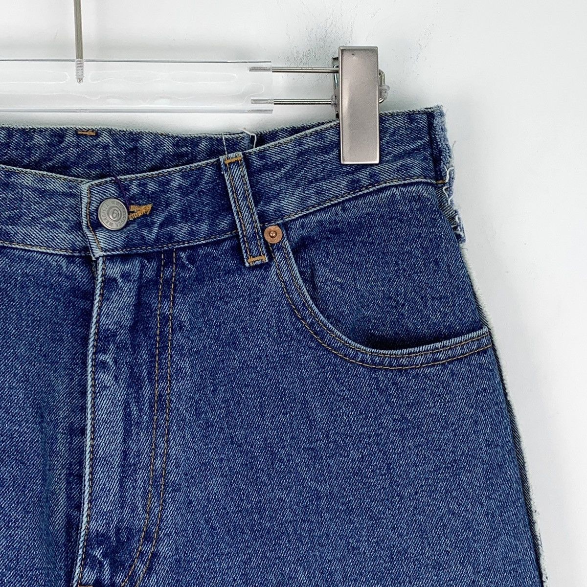 Maison Margiela Maison Margiela Navy Blue Washed Denim Casual Pants K26WX Size 25" / US 0 / IT 36 - 3 Thumbnail