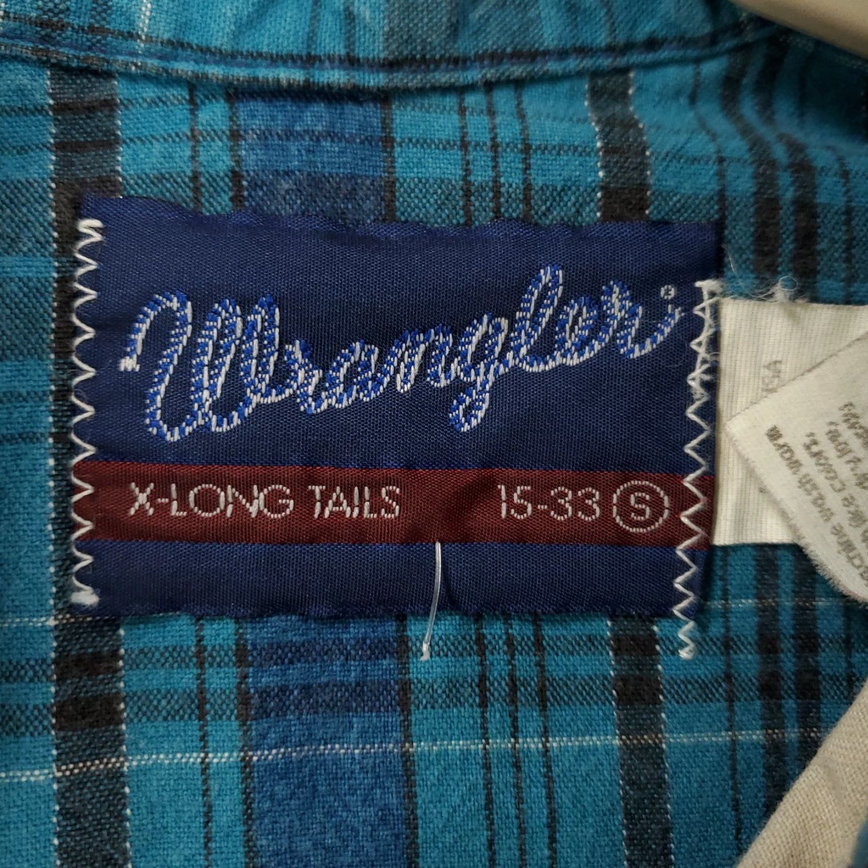 Wrangler VINTAGE Wrangler Button-Up Shirt Mens Small Blue Plaid Long Sleeve Cowboy Cut Retro 90s Western Size US S / EU 44-46 / 1 - 4 Thumbnail