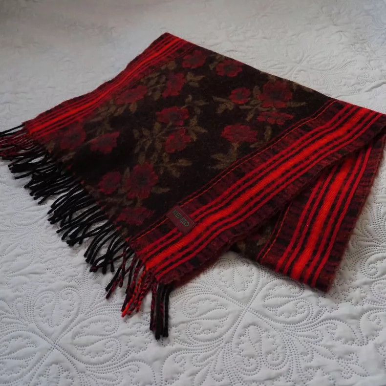 Kenzo KENZO size55*150cm 1980s used wool shawl Size ONE SIZE - 2 Thumbnail