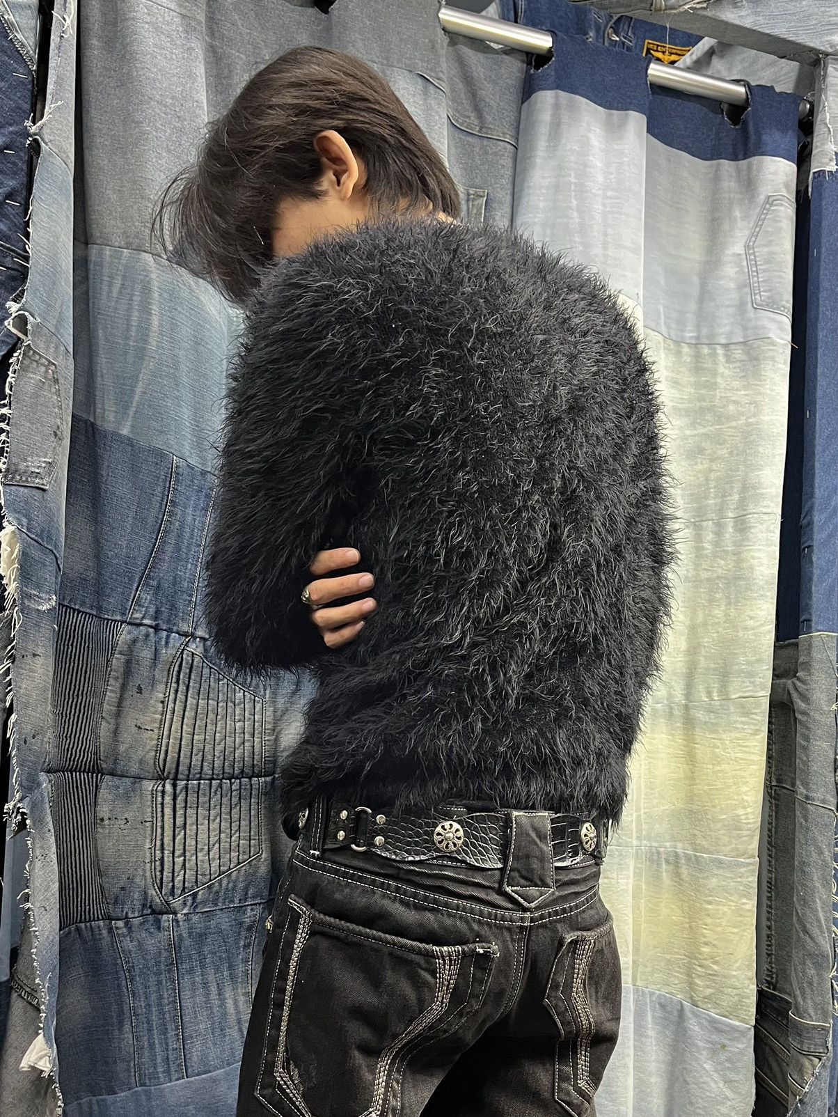 If Six Was Nine × Japanese Brand Fuzzy Mohair Grunge avail avntgrde Kurt Cobain Style Size US M / EU 48-50 / 2 - 12 Thumbnail