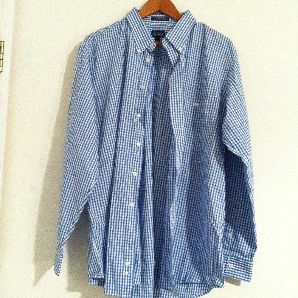 Paul Fredrick PAUL FREDRICK MENS BLUE COTTON CASUAL SHIRT SIZE: XL Size US XL / EU 56 / 4 - 3 Thumbnail