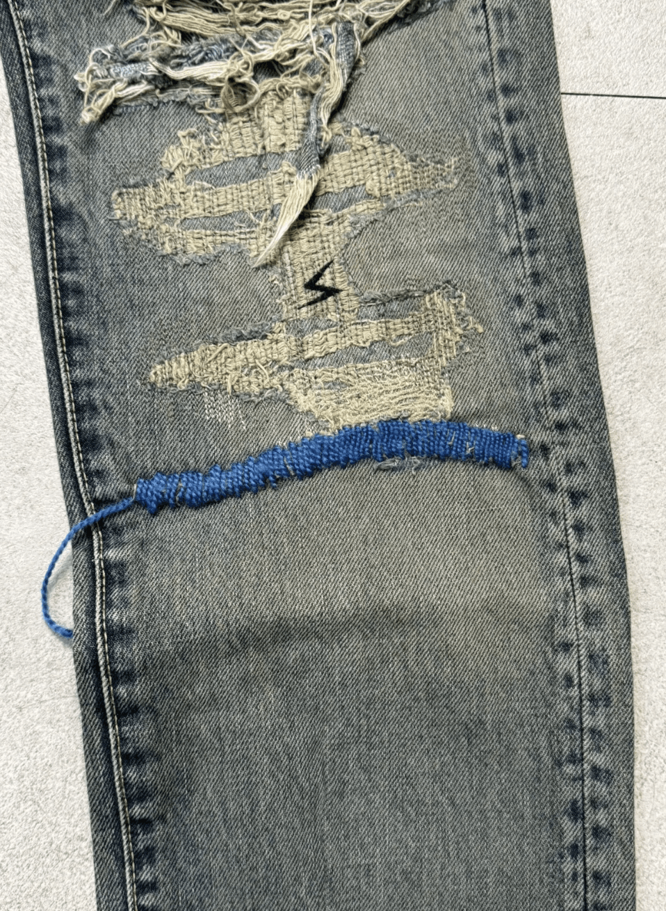 Jun Takahashi Undercover Blue Denim JEANS Size US 34 / EU 50 - 3 Thumbnail
