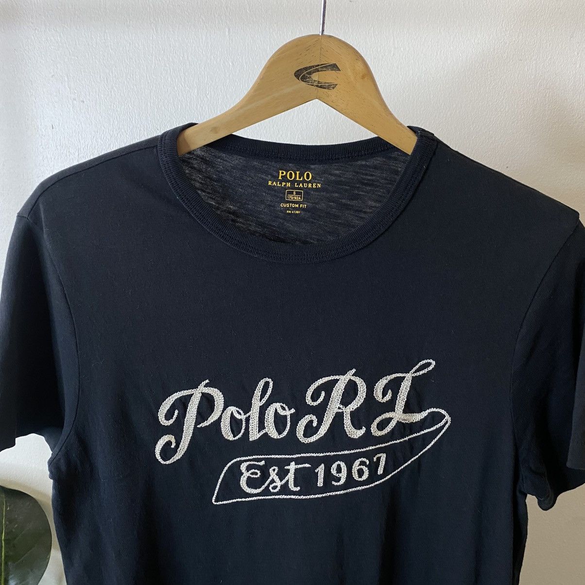 Polo Ralph Lauren Polo Ralph Lauren Embroidery Spell Out Black T Shirt Size US S / EU 44-46 / 1 - 2 Thumbnail