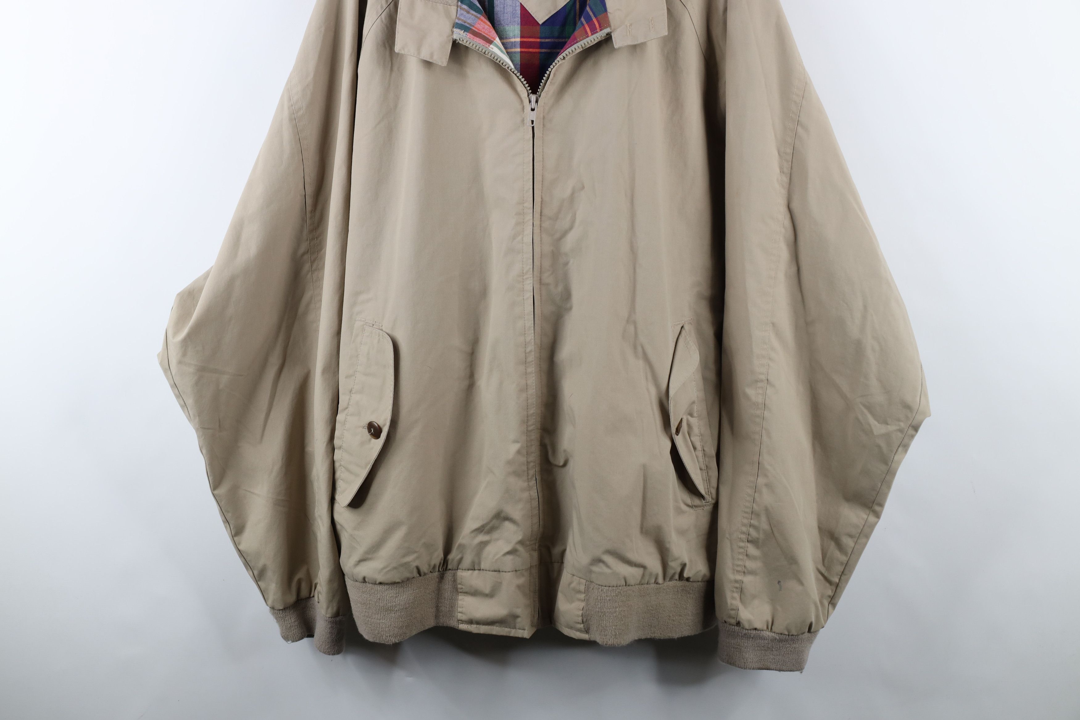 Vintage Vintage 90s Streetwear Lined Cafe Racer Bomber Jacket Beige Size US XXL / EU 58 / 5 - 3 Thumbnail