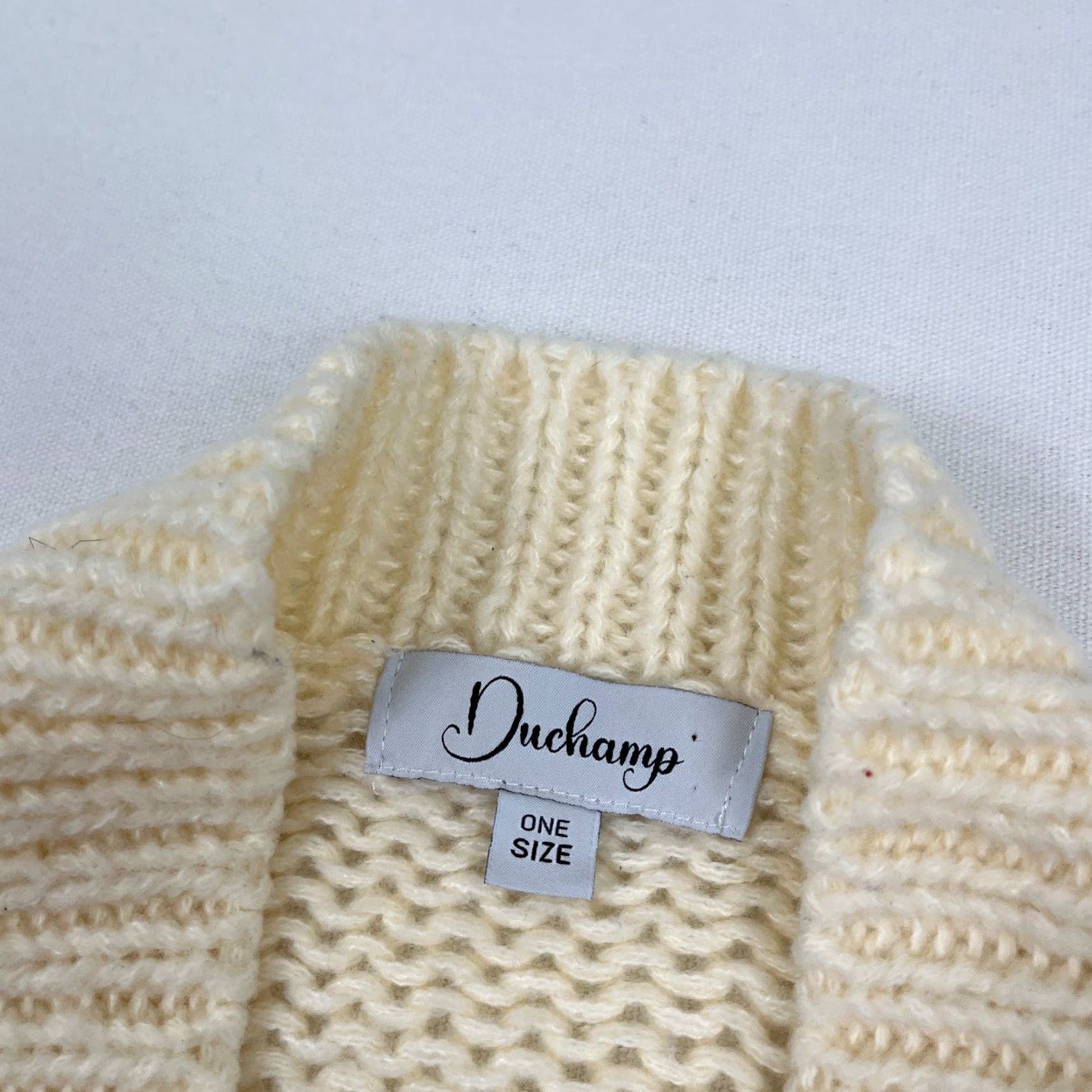 Anthropologie VINTAGE Anthropologie x Duchamp Cardigan Sweater Womens OS 3D Chunky Fruit Cream Novelty Size ONE SIZE - 2 Thumbnail
