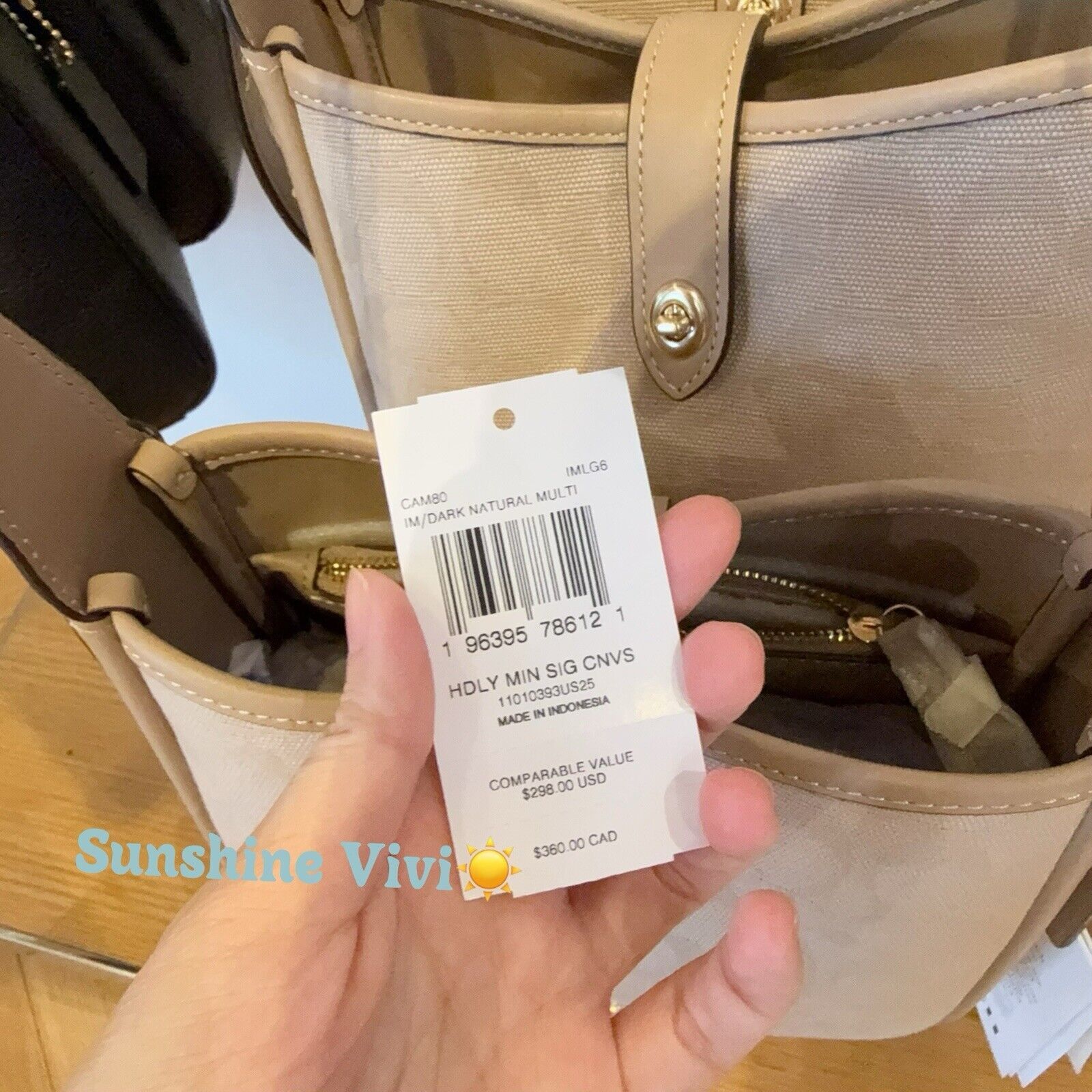 Coach NWT Coach Hadley Mini Crossbody Bag CAM80 Dark Natural Size ONE SIZE - 3 Thumbnail