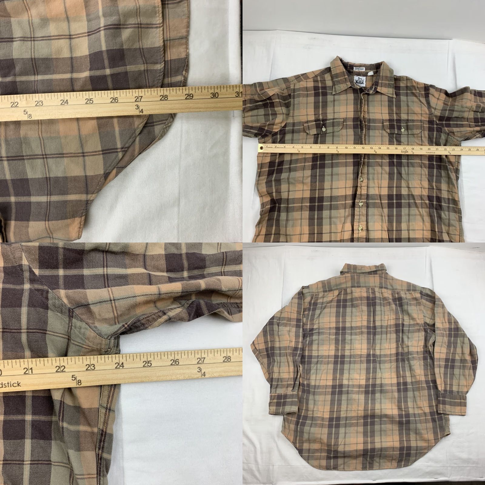 Vintage VINTAGE Woolrich Button-Up Shirt Adult XL Brown Plaid Light Weight 90s Outdoor Mens Woolrich Regular Long Sleeve Button-Up Size US XL / EU 56 / 4 - 8 Thumbnail