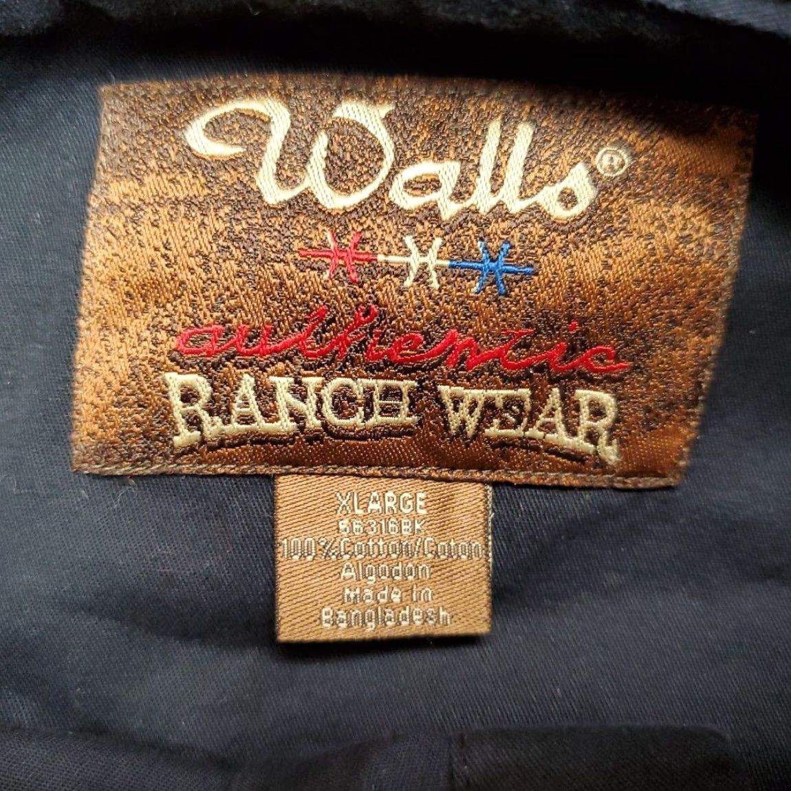 Walls VINTAGE Walls Ranch Wear Shirt Mens XL Black Long Sleeve Button Western Work Wear Cowboy Size US XL / EU 56 / 4 - 3 Thumbnail
