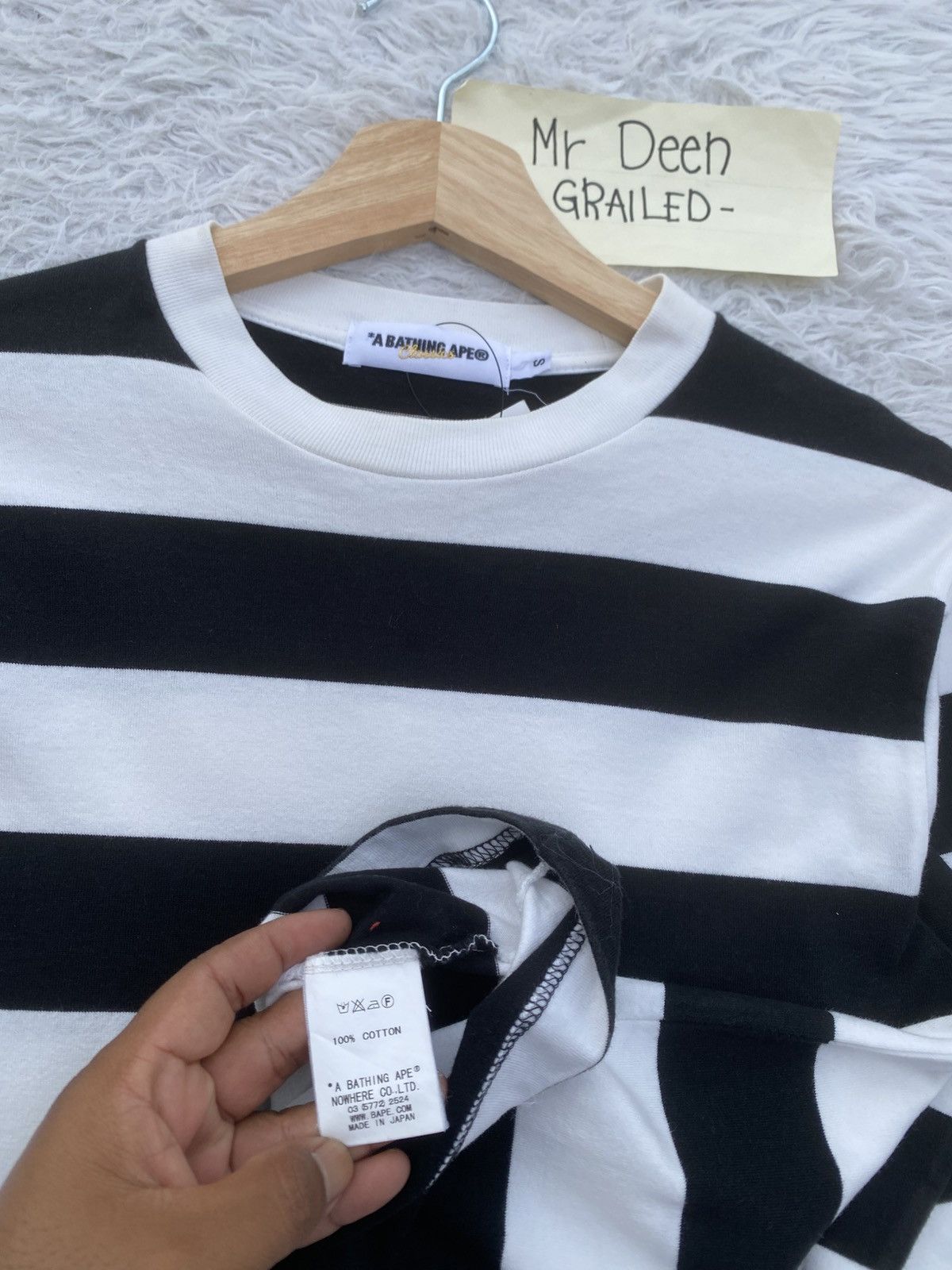Bape Rare BAPE Stripes Longsleeve Shirt Size US S / EU 44-46 / 1 - 14 Thumbnail