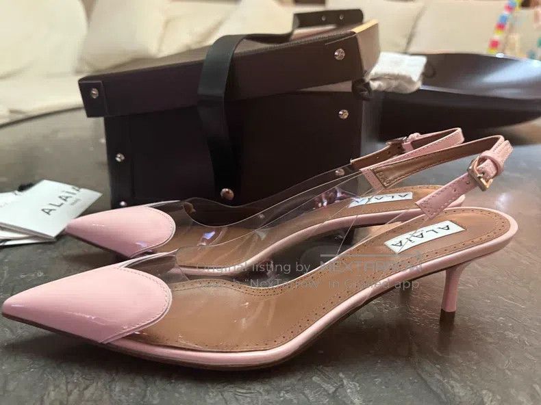 Alaia Alaia Heels, Pink Heart Design Size US 5.5 / IT 35.5 - 4 Thumbnail