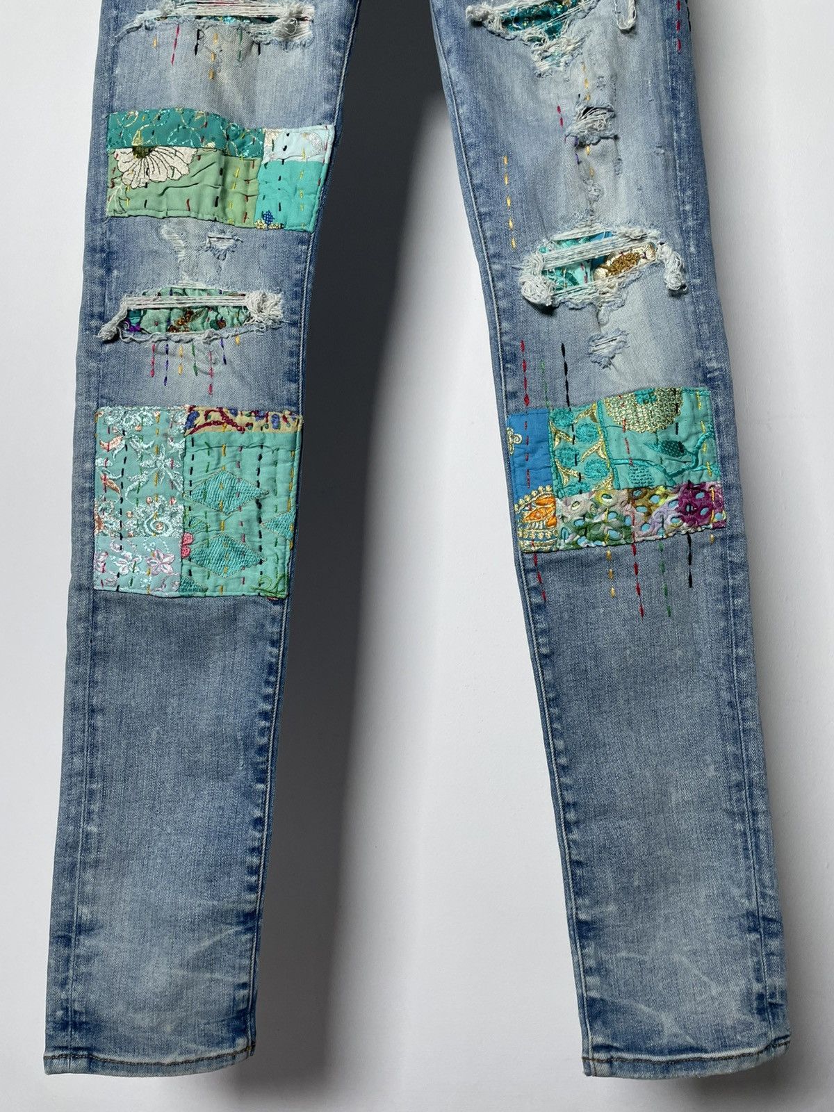 Amiri Amiri Quilted Artpatch Patchwork Jeans Size US 31 - 2 Thumbnail