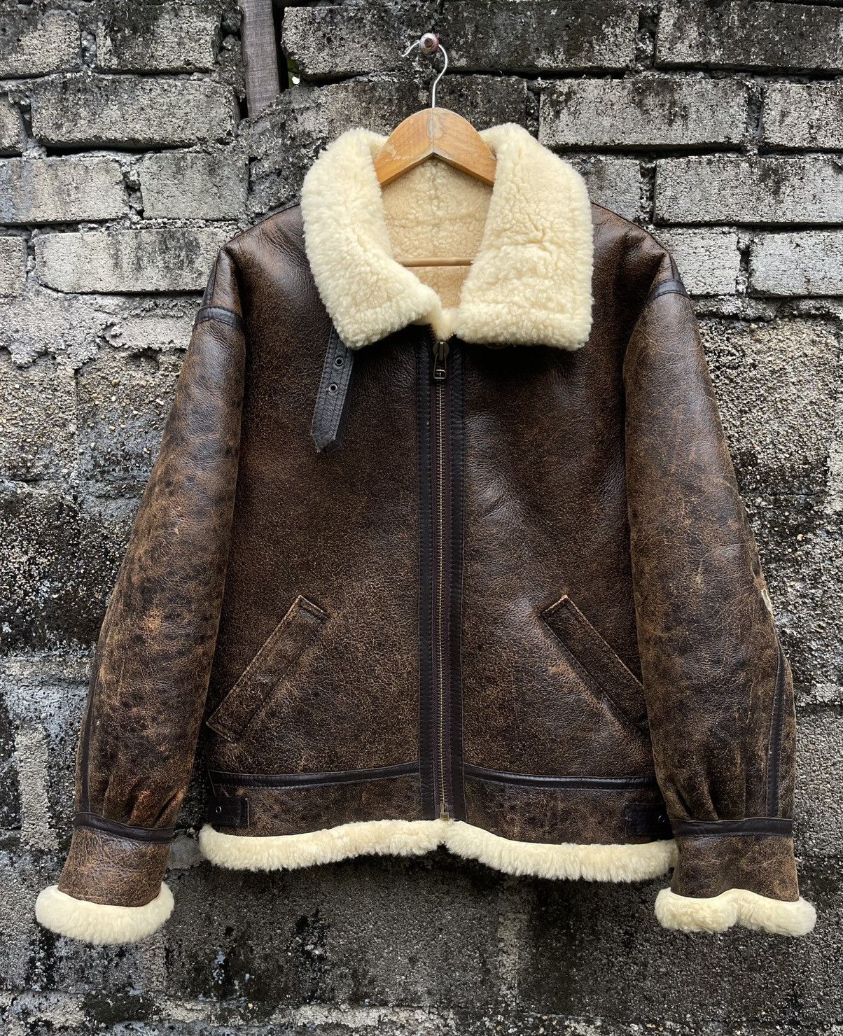 Vintage Vintage Mil-Spec Leather Flying Jacket B3, Silver Stone Inc. Size US L / EU 52-54 / 3 - 1 Thumbnail