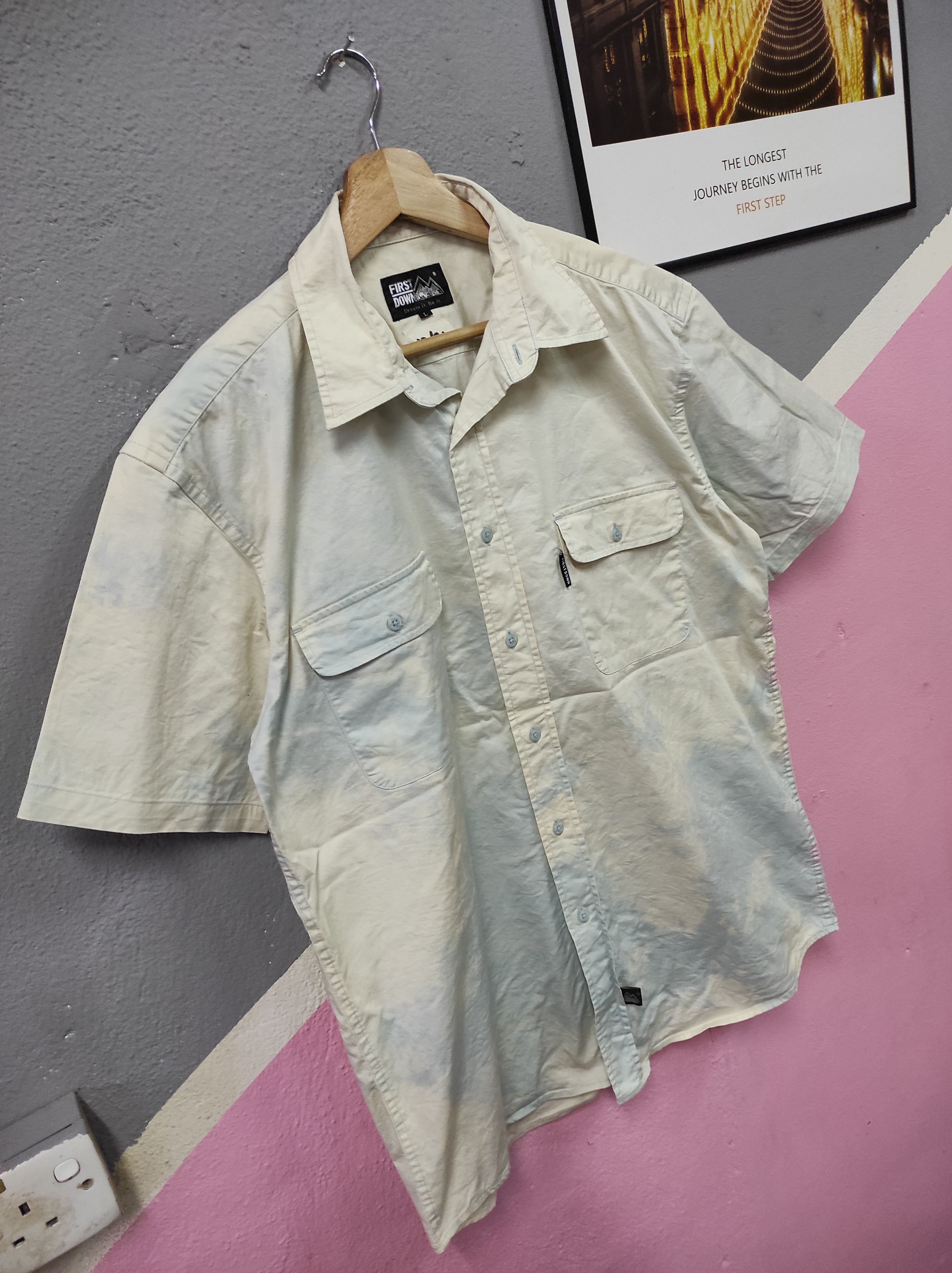 FIRST DOWN DOUBLE POCKET SHIRT BUTTON UP