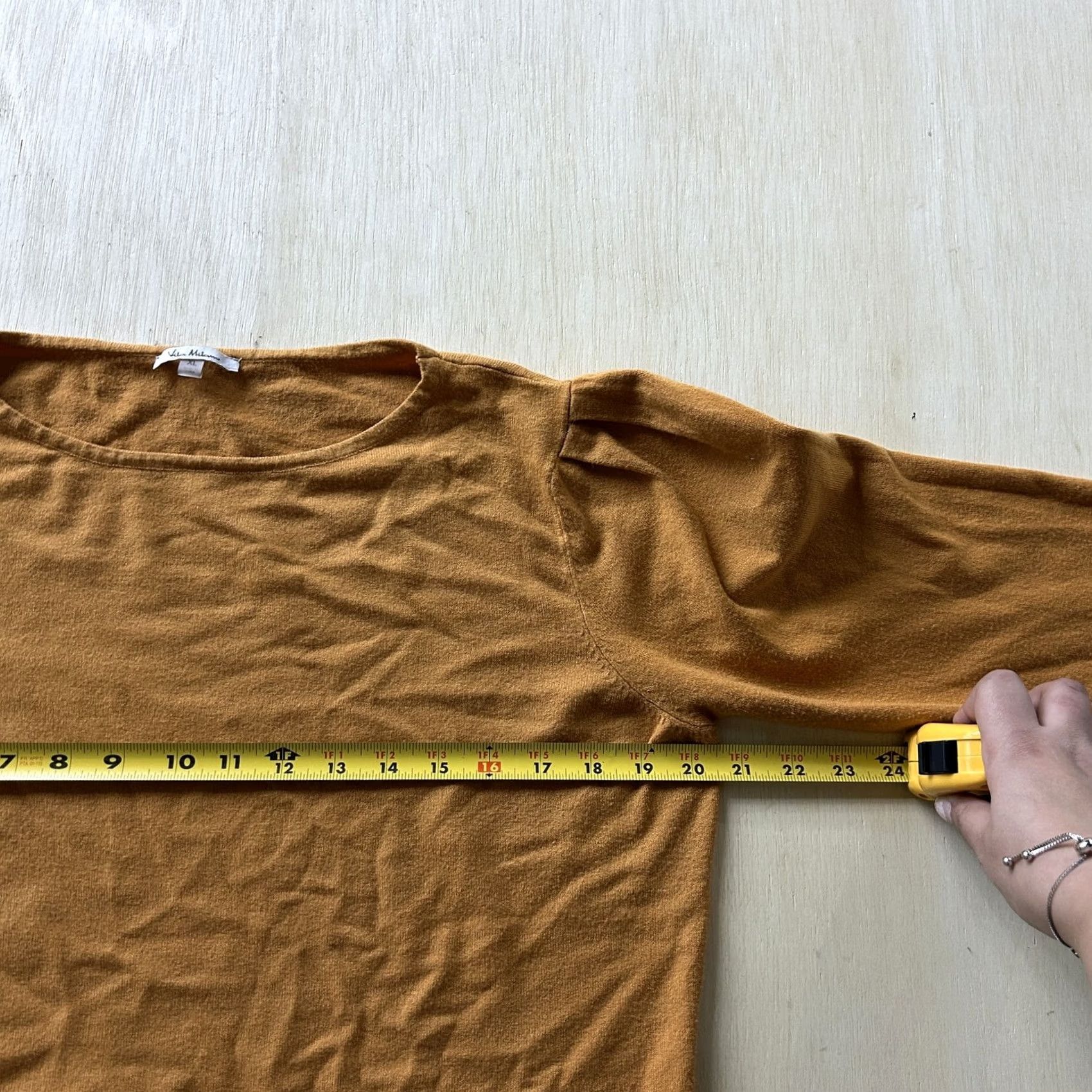 Vintage Vita Milano Sweater Womens XL Brown Crew Neck Tight-Knit Lightweight Pullover Size XL / US 12-14 / IT 48-50 - 4 Thumbnail