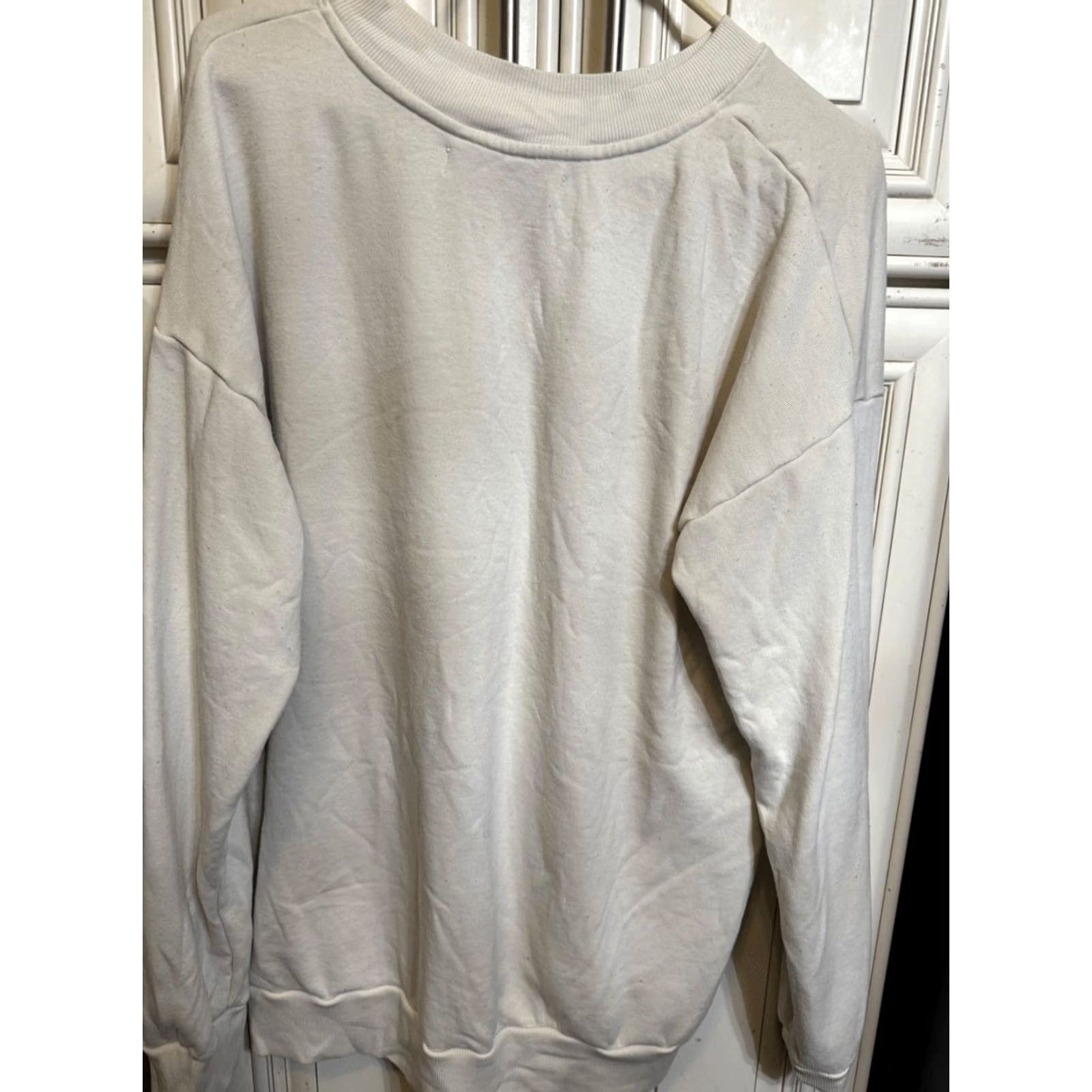Vintage SPRWMN Women's Crew Neck Tan Logo Pullover Sweatshirt L Size L / US 10 / IT 46 - 4 Thumbnail
