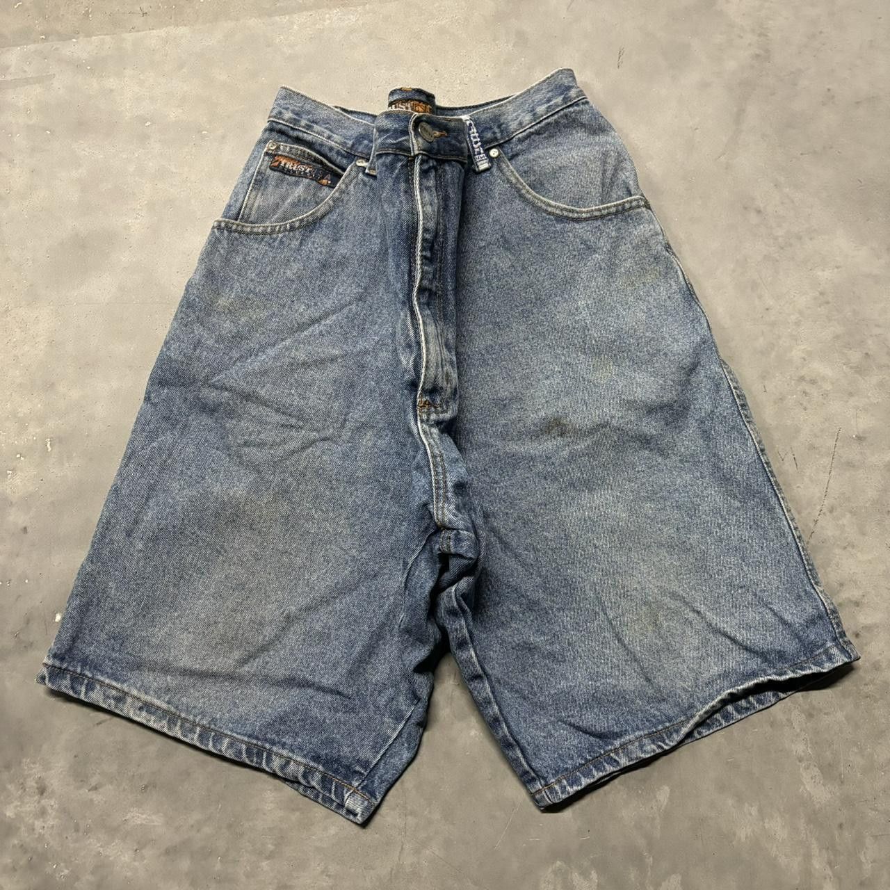 Japanese Brand × Vintage Crazy Vintage Y2K/2000s Baggy Denim Skater Jean Shorts Jorts! Size US 40 / EU 56 - 1 Thumbnail