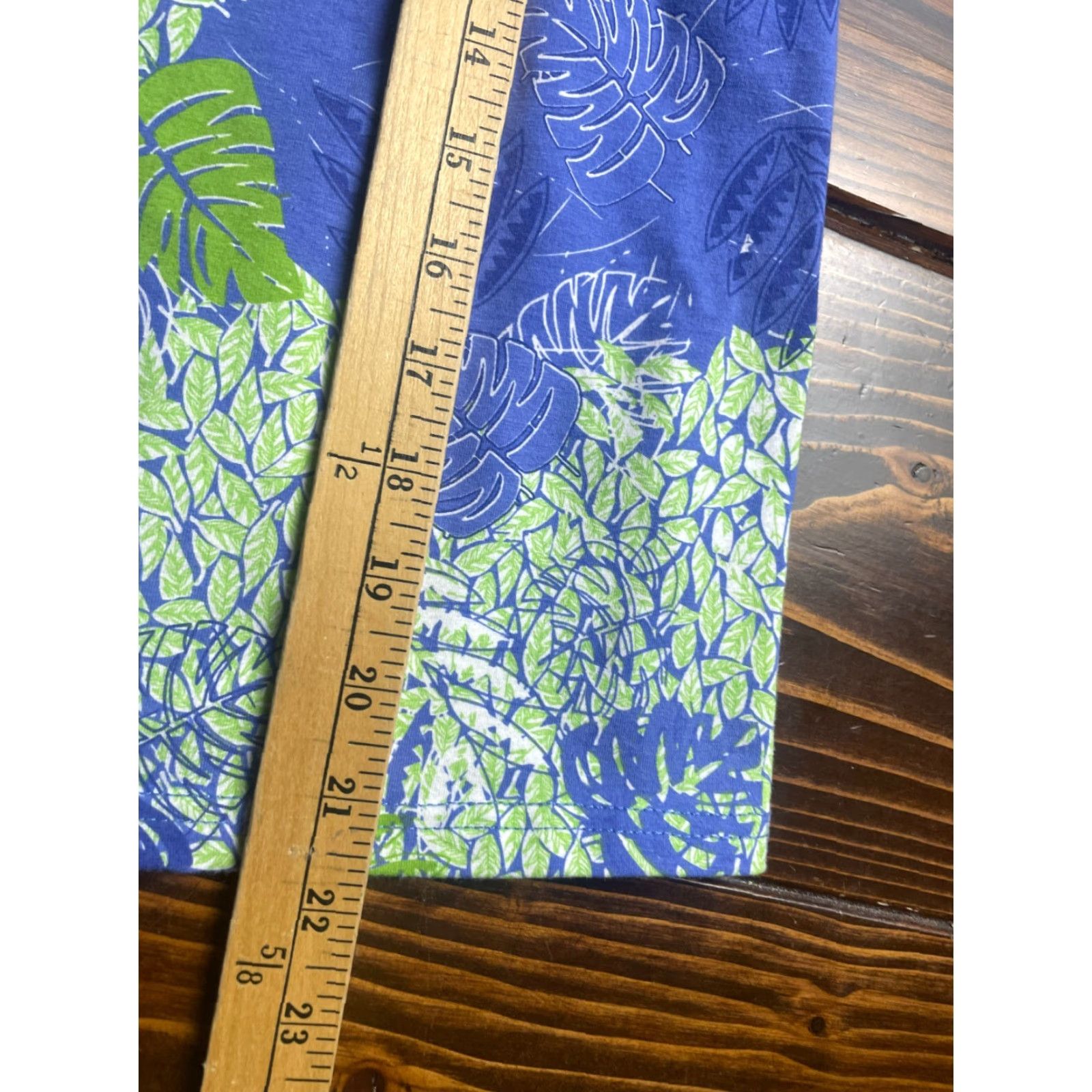 Vintage Palm Harbour Polo Shirt Womens XL Petite Blue Green Hawaiian Palm Leaves Polo Short Sleeve Casual Vintage No Size XL / US 12-14 / IT 48-50 - 5 Thumbnail