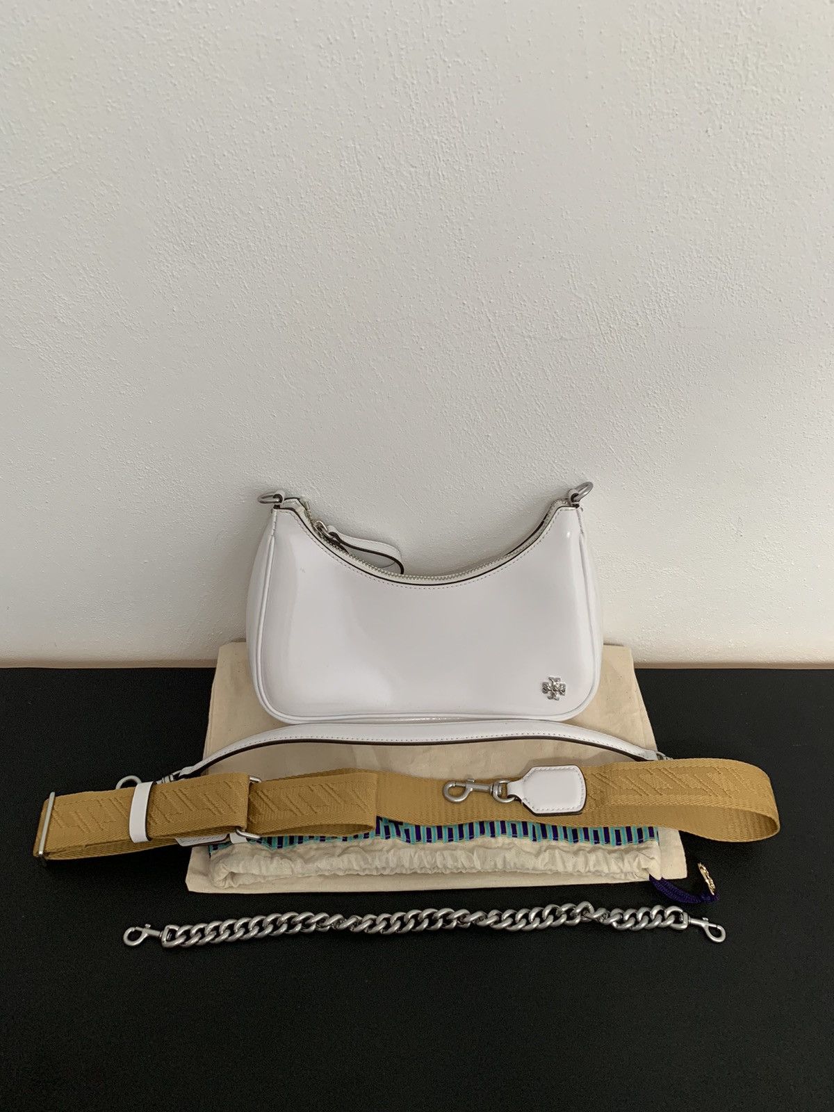 Tory Burch Tory Burch Mercer Spazzolato Leather Shoulder Bag Size ONE SIZE - 10 Thumbnail