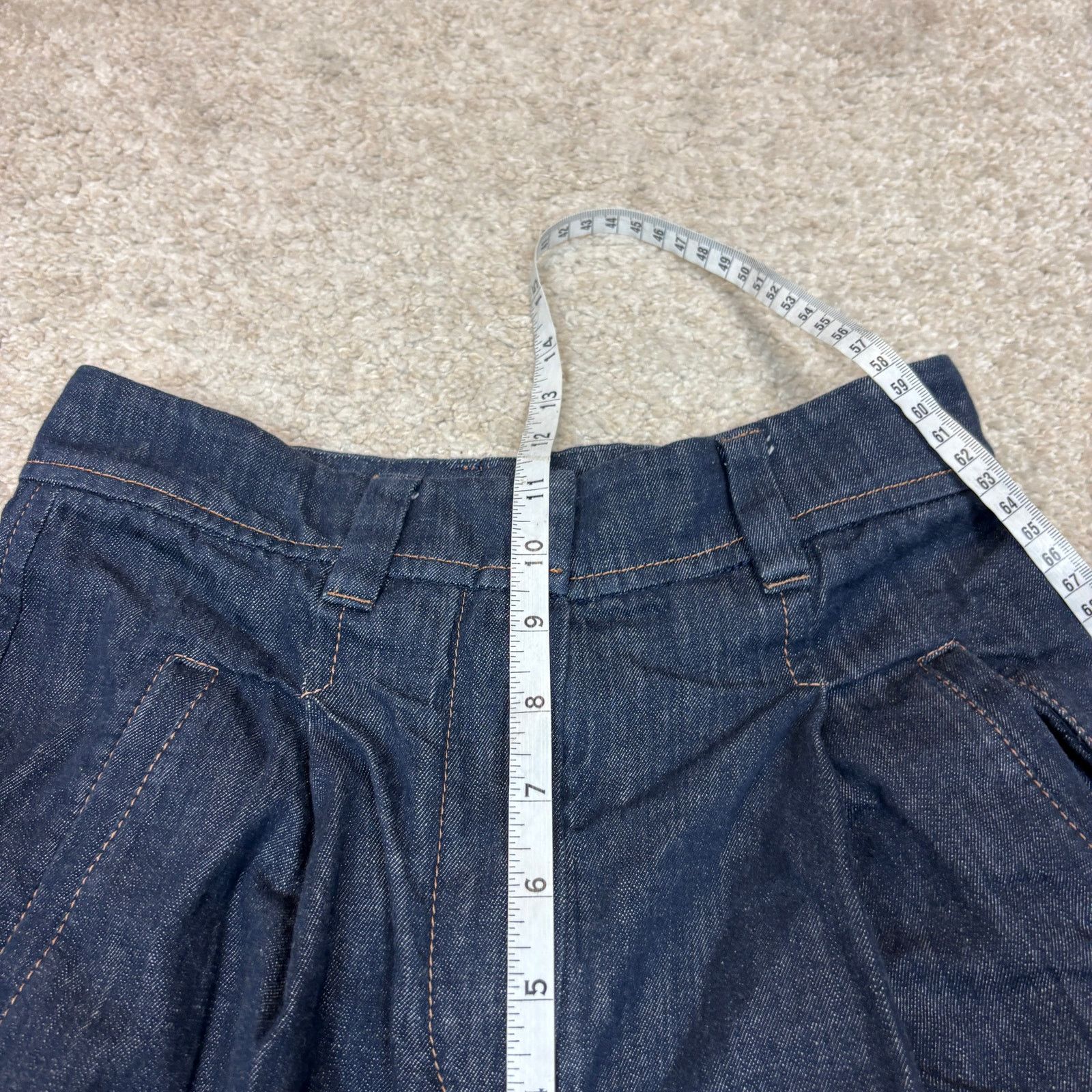Brunello Cucinelli Brunello Cucinelli HR Pleated Dark Denim Trousers Pants 2 Size 26" / US 2 / IT 38 - 12 Thumbnail