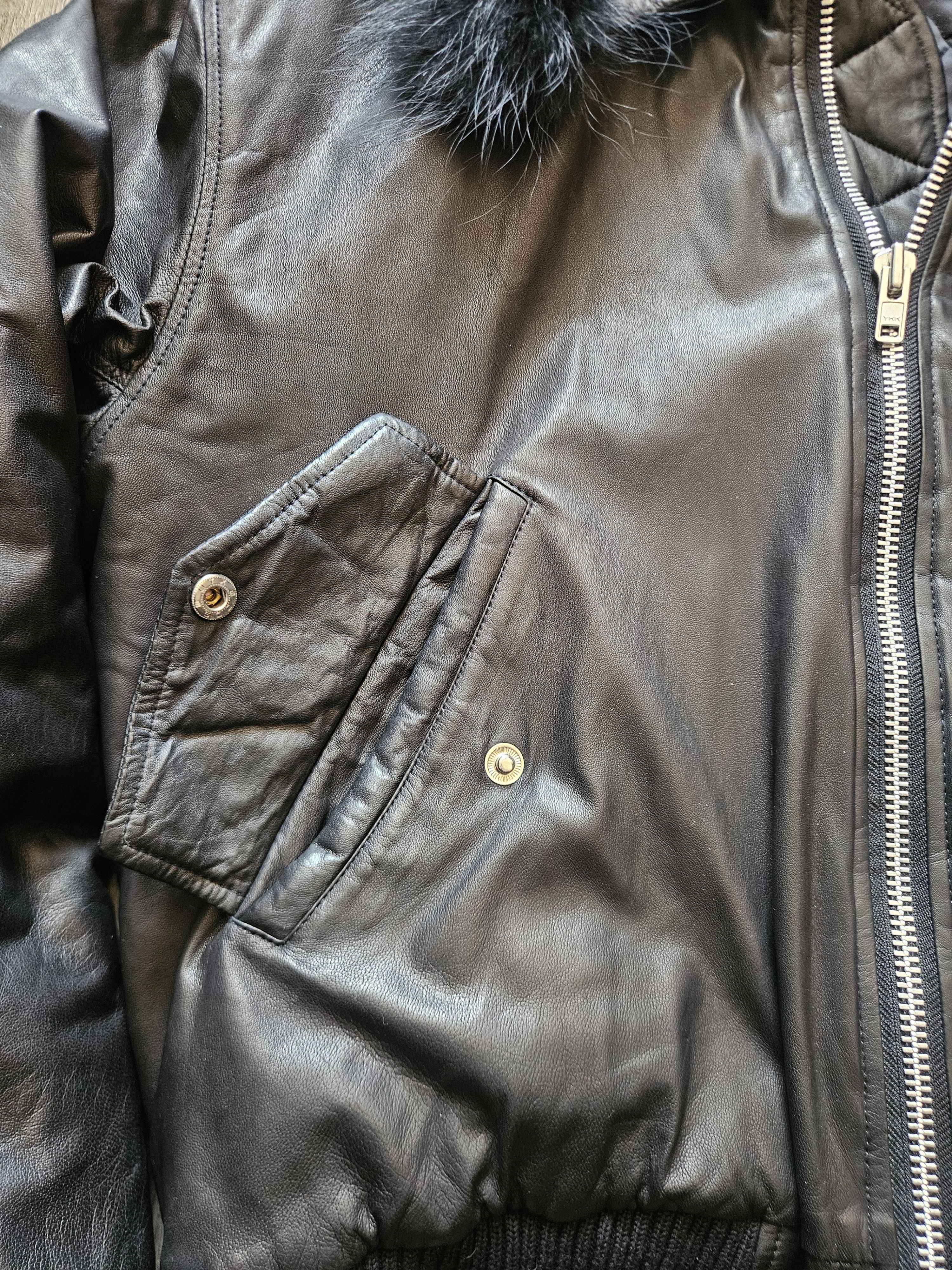 SKINGRAFT Black Leather Bomber Jacket / Skin Graft / Jonny Cotta Size US L / EU 52-54 / 3 - 4 Thumbnail