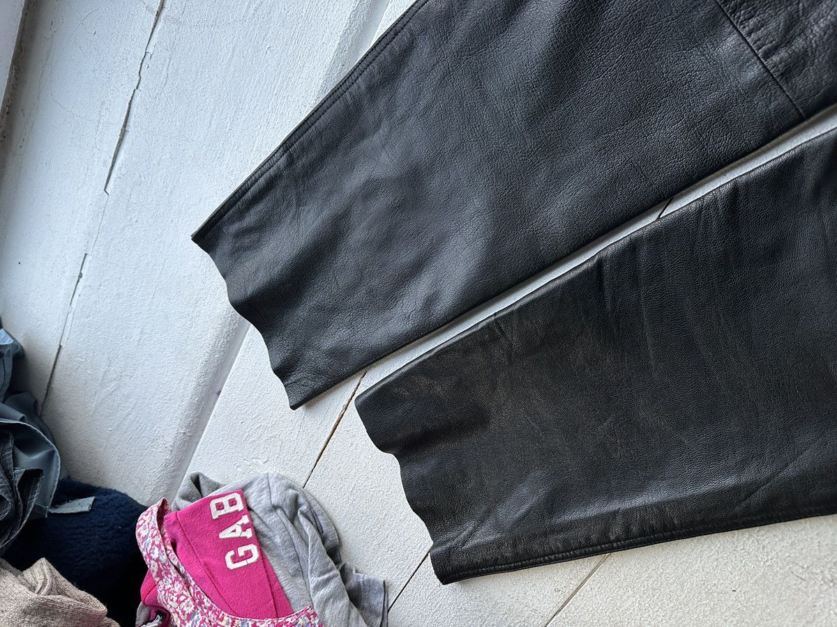 Leather 🚨GRAIL LEATHER PANTS RACING VNTG Cowboy Biker Leather Pants Size US 30 / EU 46 - 12 Thumbnail