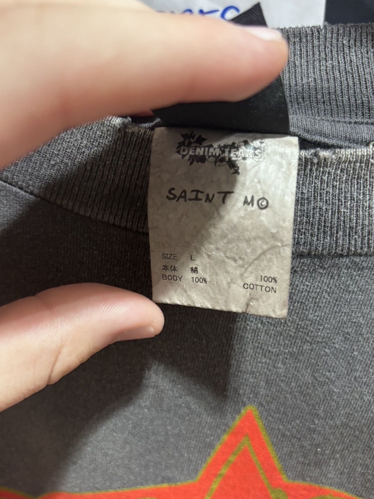 Saint Michael Saint Micheal x Denim Tears Saint Tears S/S Tee Size US L / EU 52-54 / 3 - 4 Thumbnail