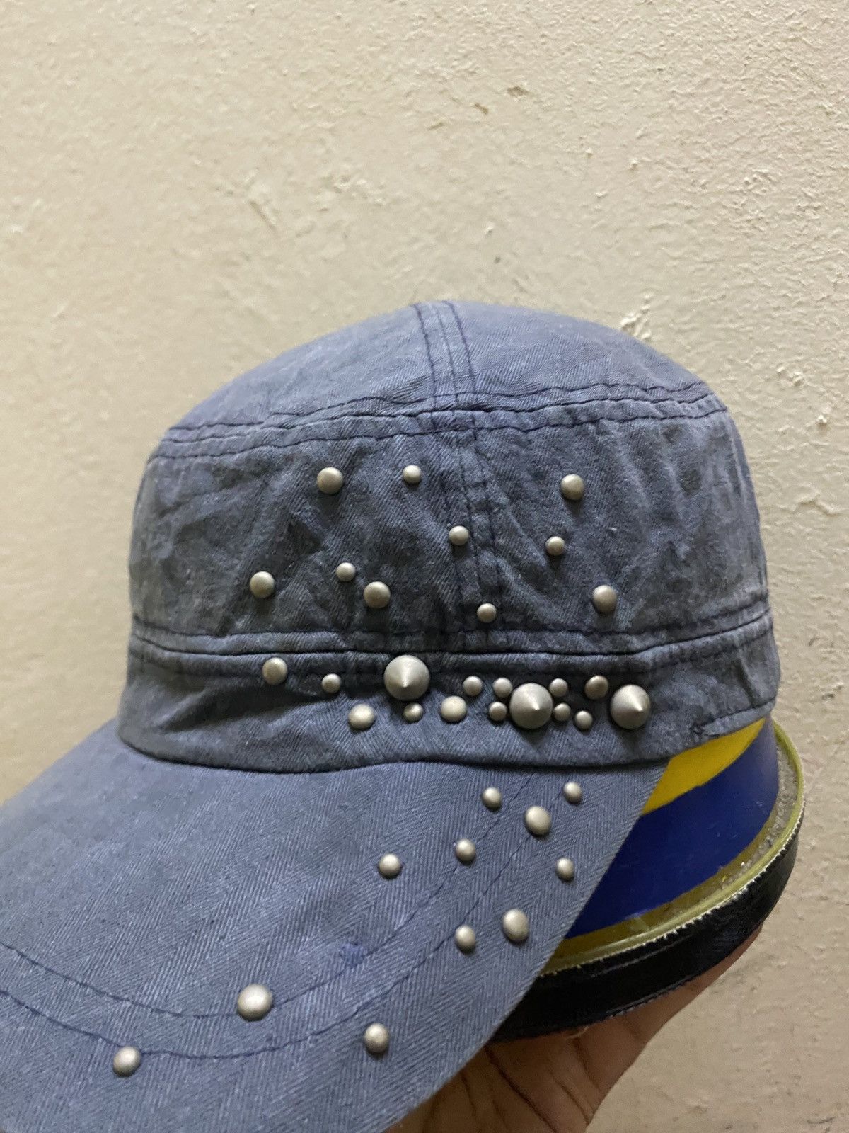 Hysteric Glamour 2000s Cadet Hat Poem Studded Distressed Punk y2K style Size ONE SIZE - 2 Thumbnail