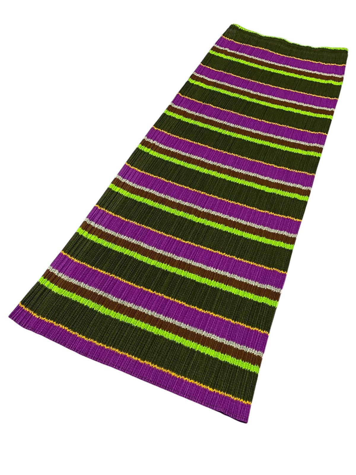 Issey Miyake × Pleats Please Issey Miyake Pleats Please Striped Multicolor Pleated Skirt Size 28" / US 6 / IT 42 - 20 Thumbnail