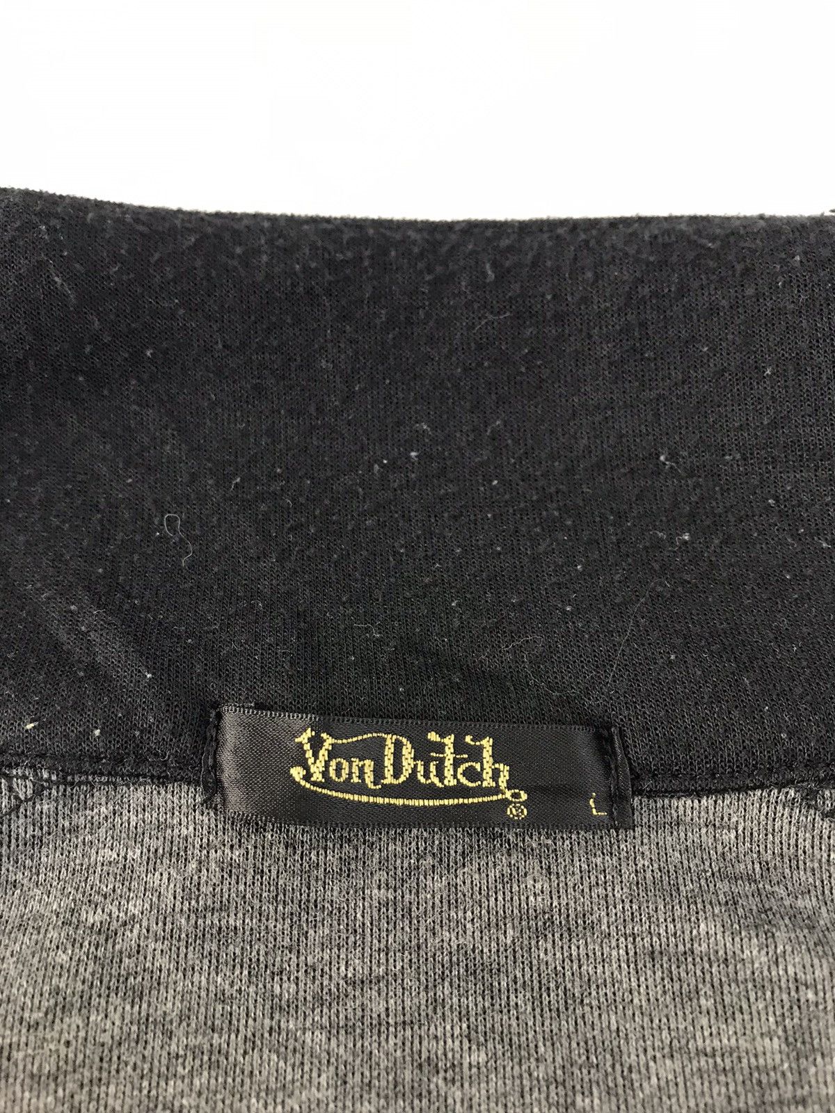 Vintage 90s Von Dutch Punk Jacket Full Button Black Design Size US L / EU 52-54 / 3 - 7 Thumbnail