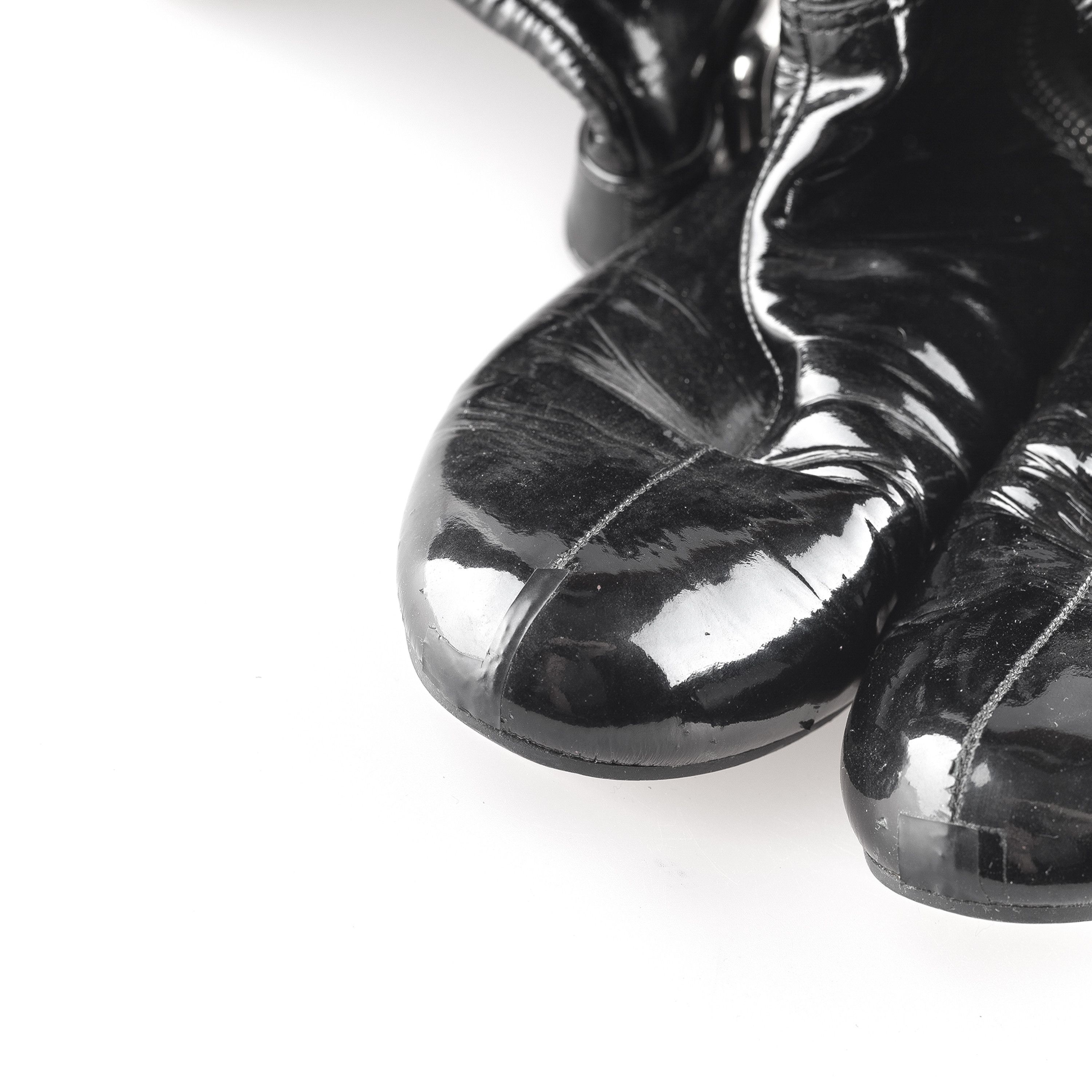 Miu Miu Miu Miu Black Patent Leather Vintage Buckle Boots (37 EU) Size US 6 / IT 36 - 7 Thumbnail