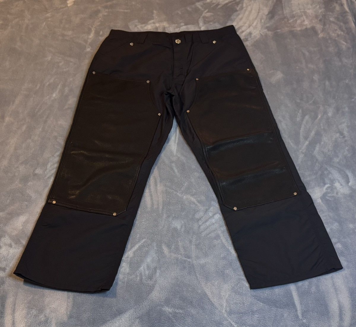 Chrome Hearts Chrome Hearts Sz 38 Nylon/Leather Knee Carpenter Pants Size US 38 / EU 54 - 1 Thumbnail