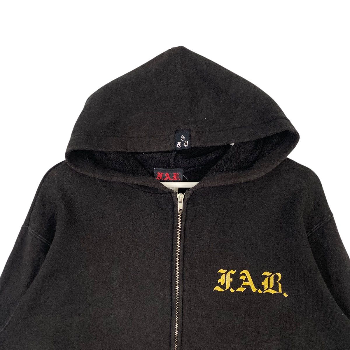 Vintage Vintage Fab Hoodie Full Zip Sweater Black Pullover Jumper M Size US M / EU 48-50 / 2 - 4 Thumbnail