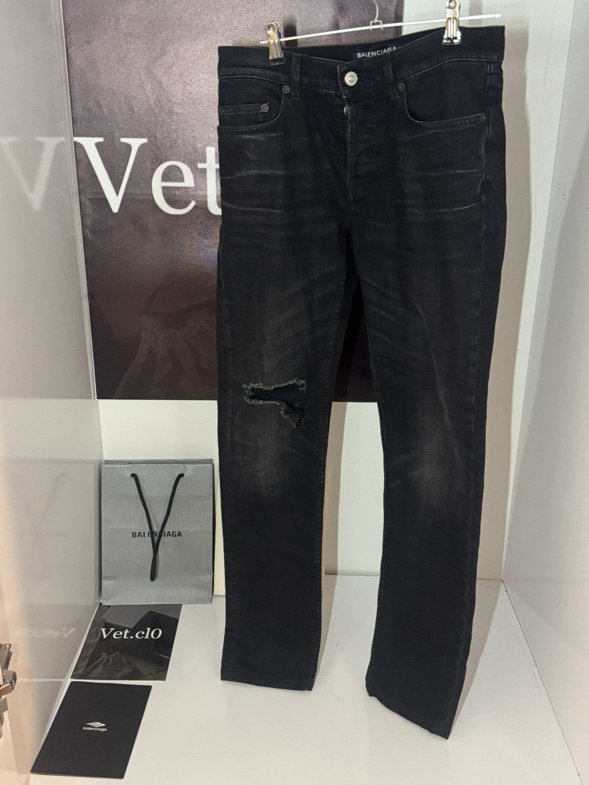 Balenciaga ✅Balenciaga FW17 Distressed black skinny jeans Arhetype Size US 28 / EU 44 - 1 Thumbnail