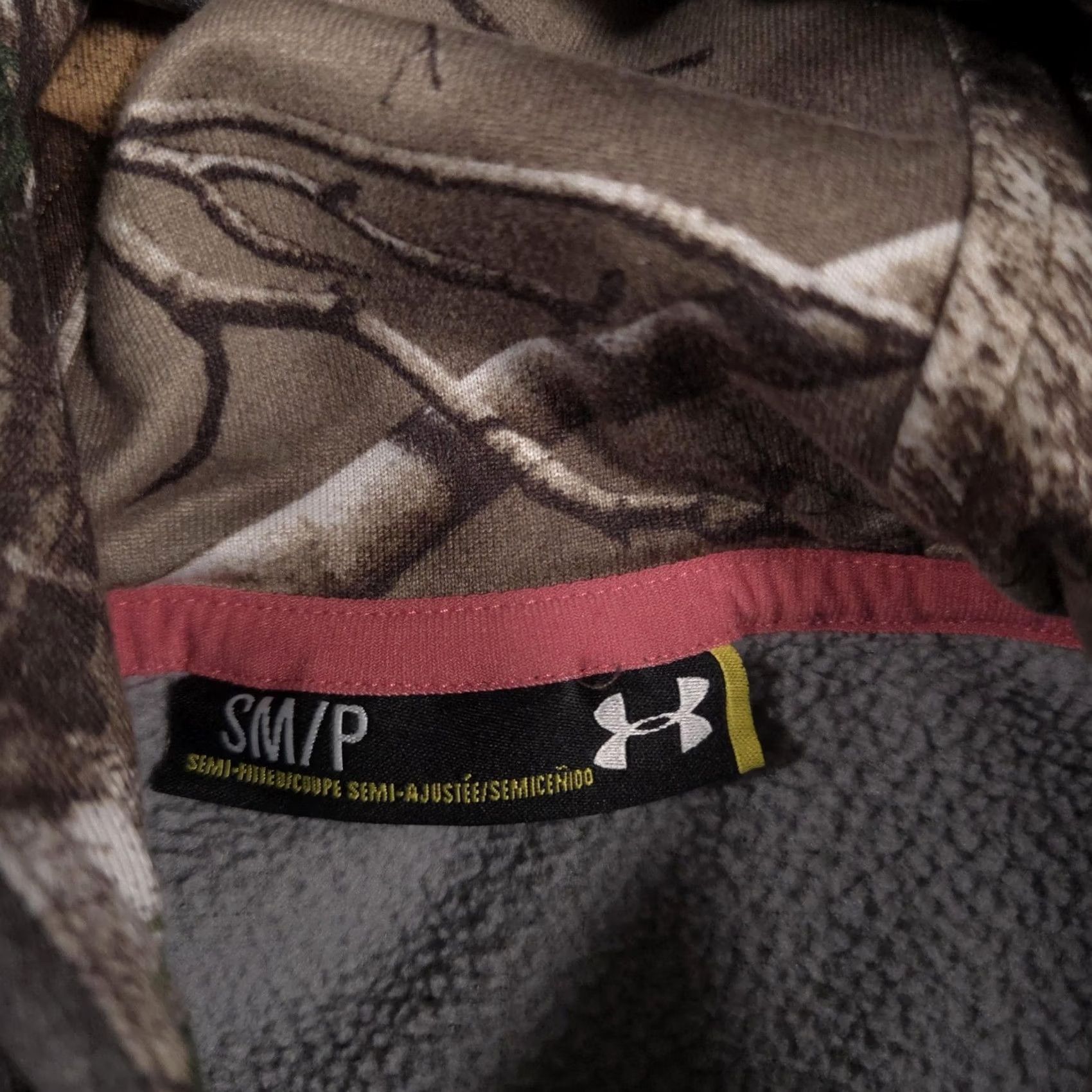 Under Armour Under Armour Hoodie Womens Small Gray UA Storm Camouflage Logo Pullover Sweatshirt Size S / US 4 / IT 40 - 7 Thumbnail