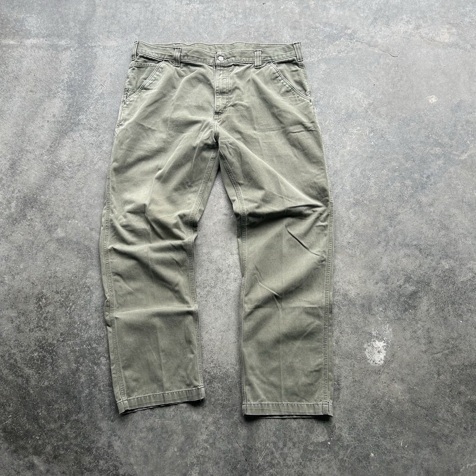 Carhartt Vintage Green Carhartt Carpenter Pants Mens 40 X 32 Workwear Size US 40 / EU 56 - 3 Thumbnail
