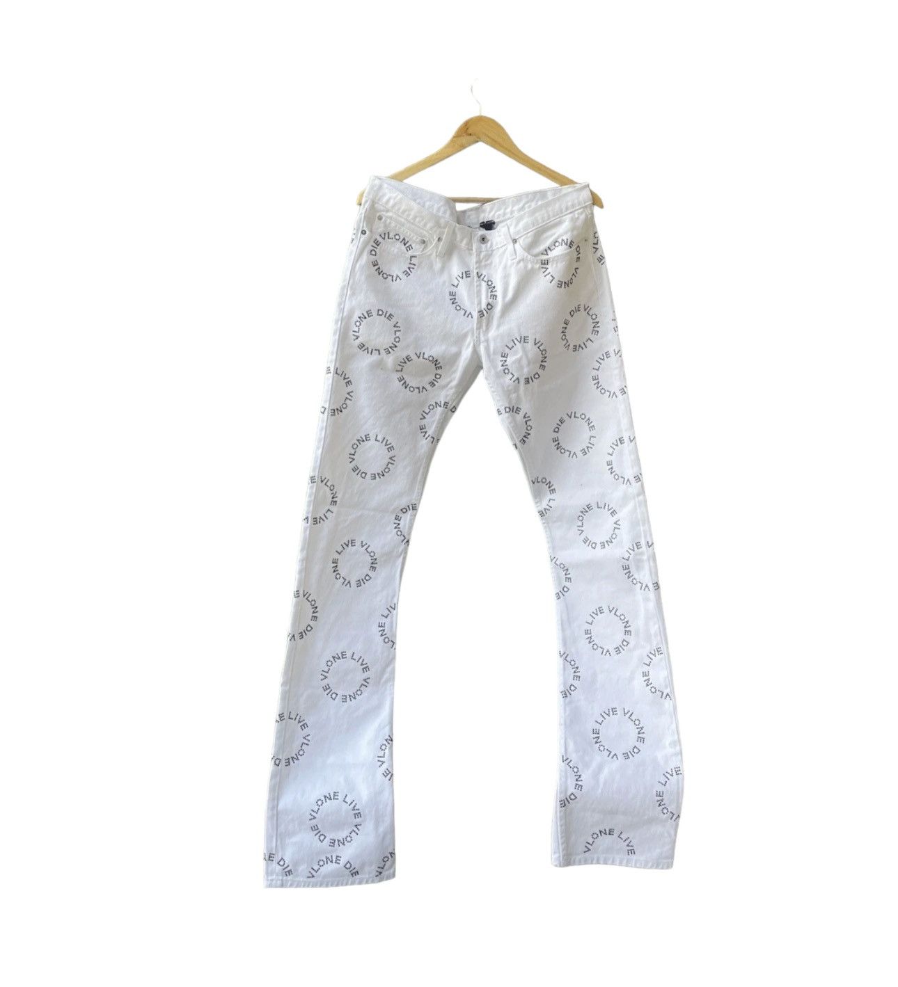 Vlone Rhinestone Denim Pants - Main Image