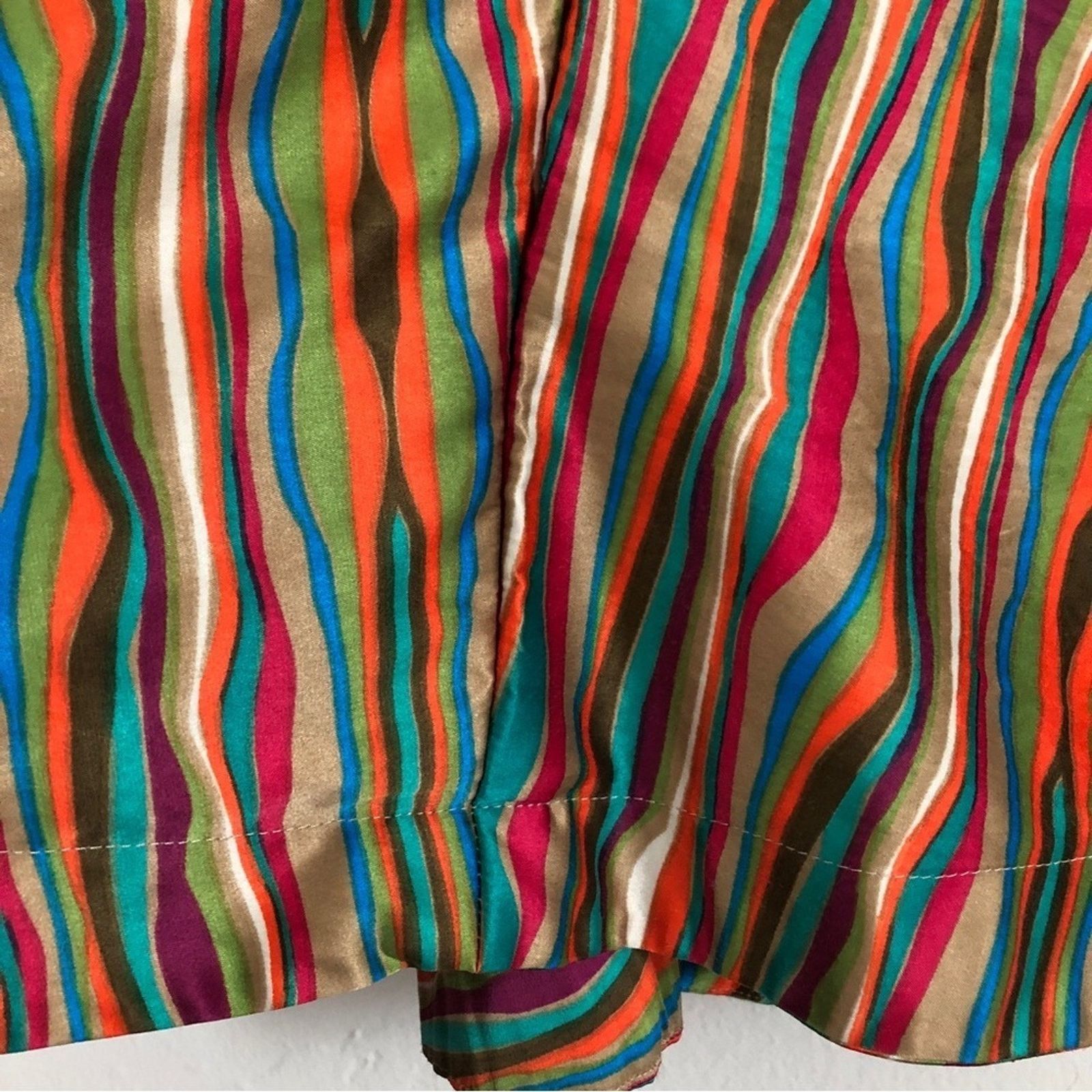 Other Retro Rainbow Multicolor Stripe Colorful Skater Mini Skirt Size 30" / US 8 / IT 44 - 2 Thumbnail