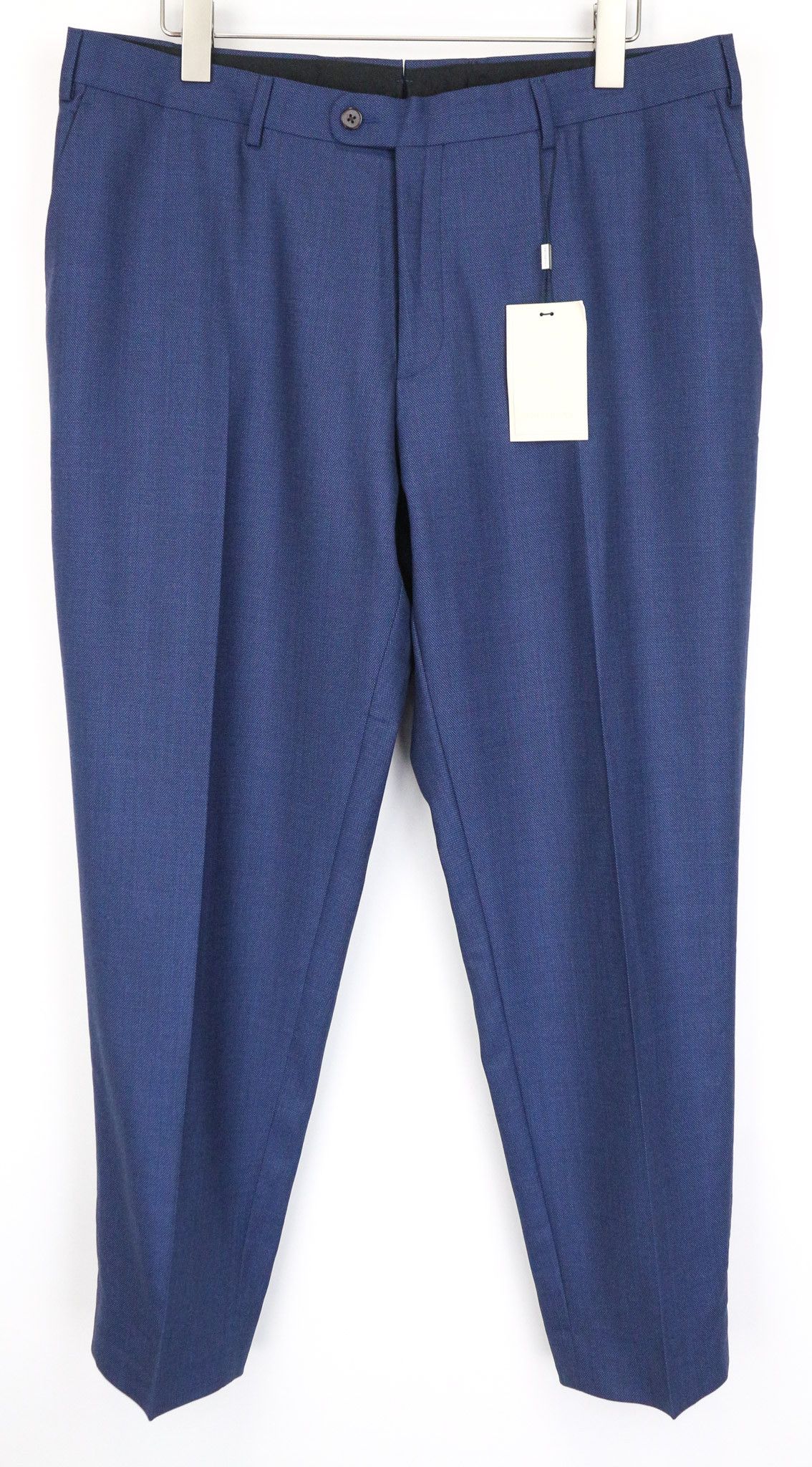 Suitsupply BRESCIA UK44R Blue Wool Pleated Lined Trousers 75840 Size 44R - 1 Thumbnail